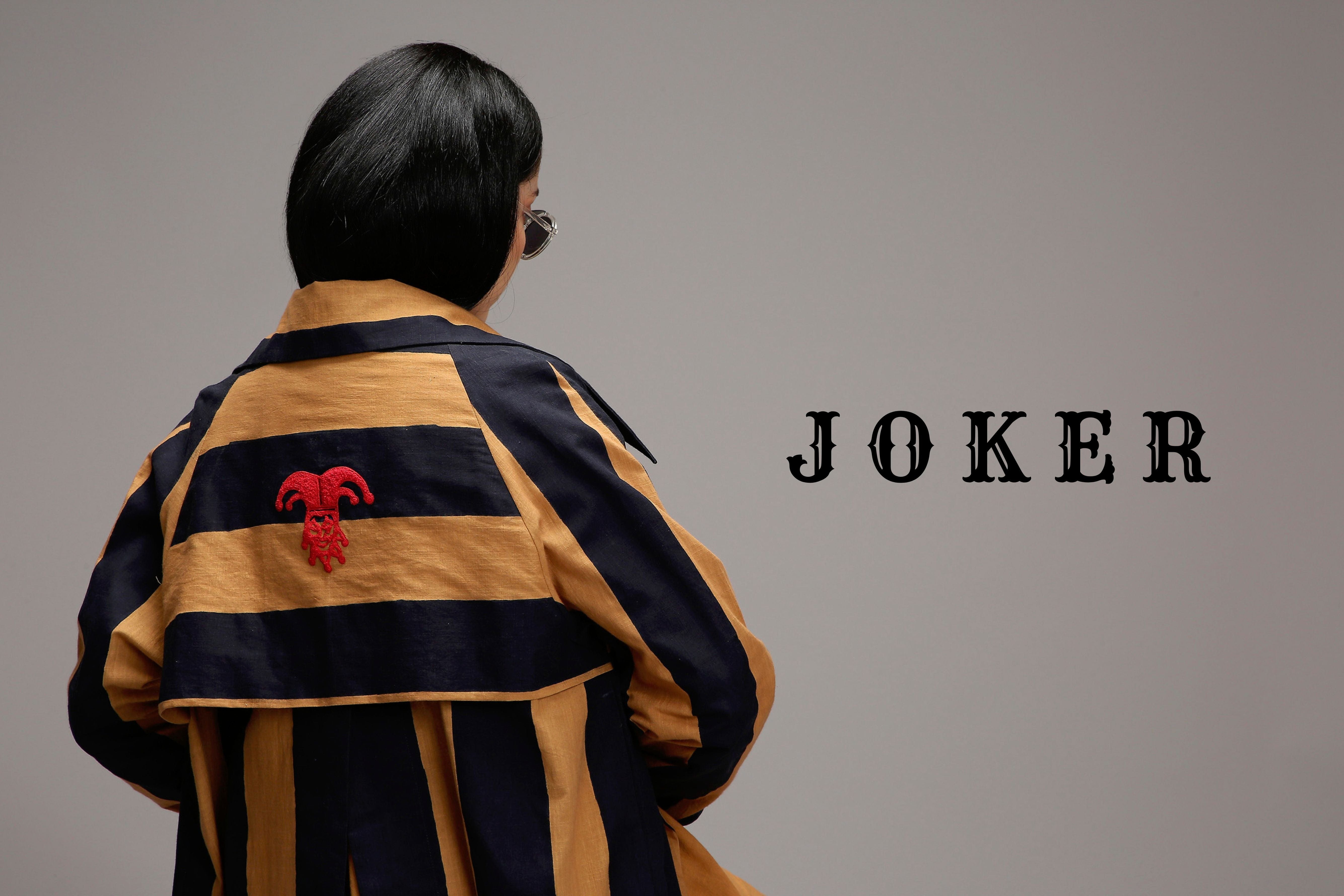 Shop the Joker Collection — handwoven cotton co-ord sets, sarees, skirts, bodysuits & more in Egg-Shell and Tan-Brown. Custom sizing accepted. Ships worldwide. Sizes XS–7XL. Wear slow, wear MATI.