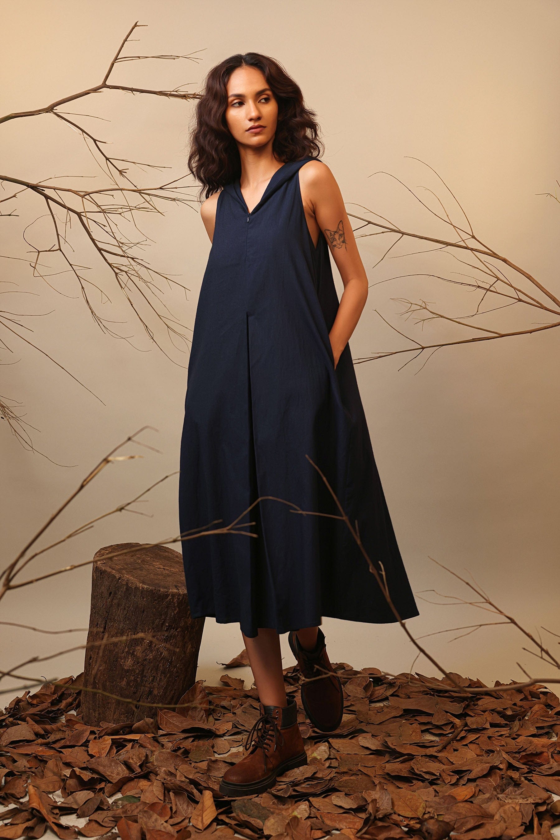 Handcrafted from Handwoven Organic Cotton. Dresses for Women by Sustainable Fashion Designer Clothing Label MATI