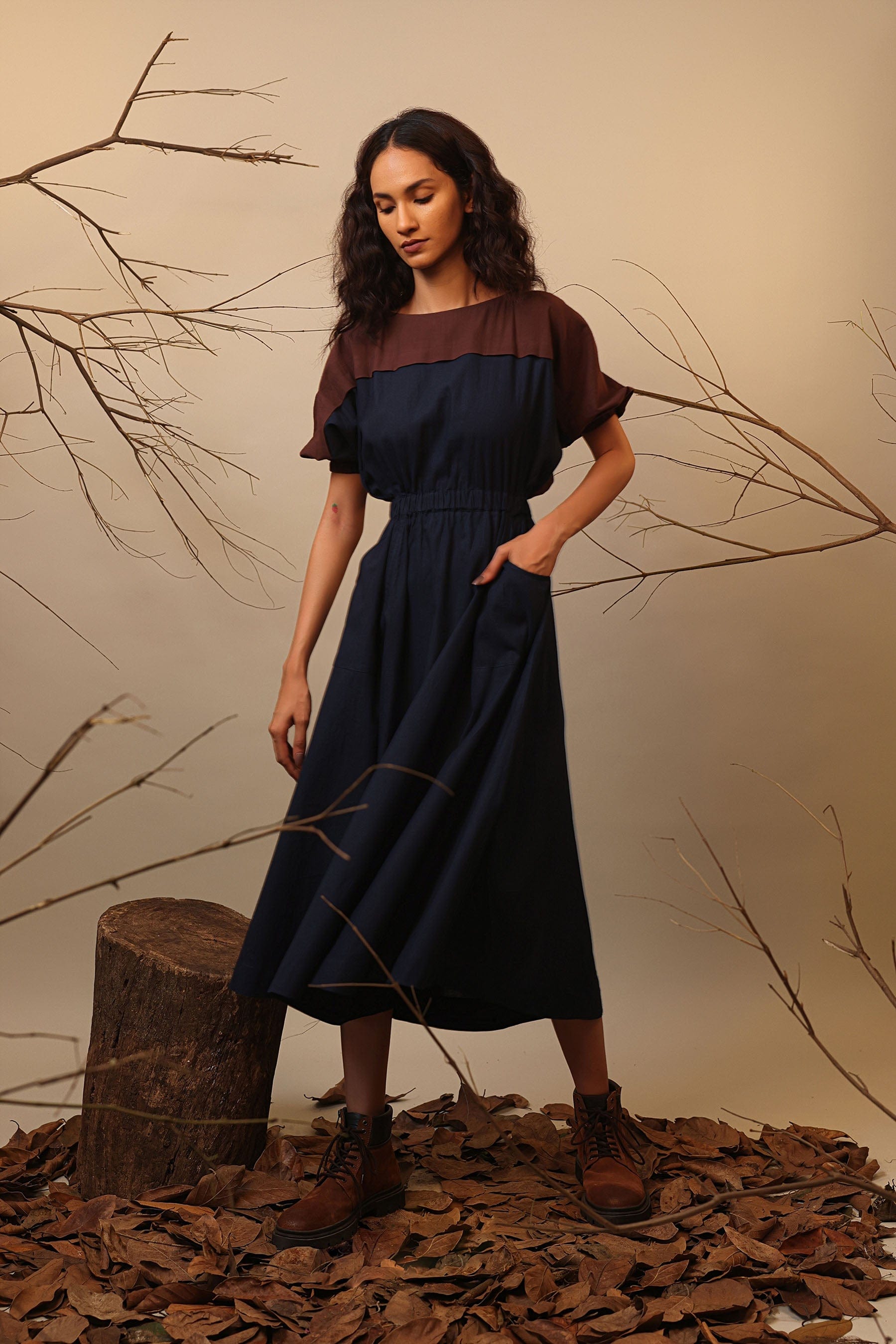 Handcrafted from Handwoven Organic Cotton. Dresses for Women by Sustainable Fashion Designer Clothing Label MATI
