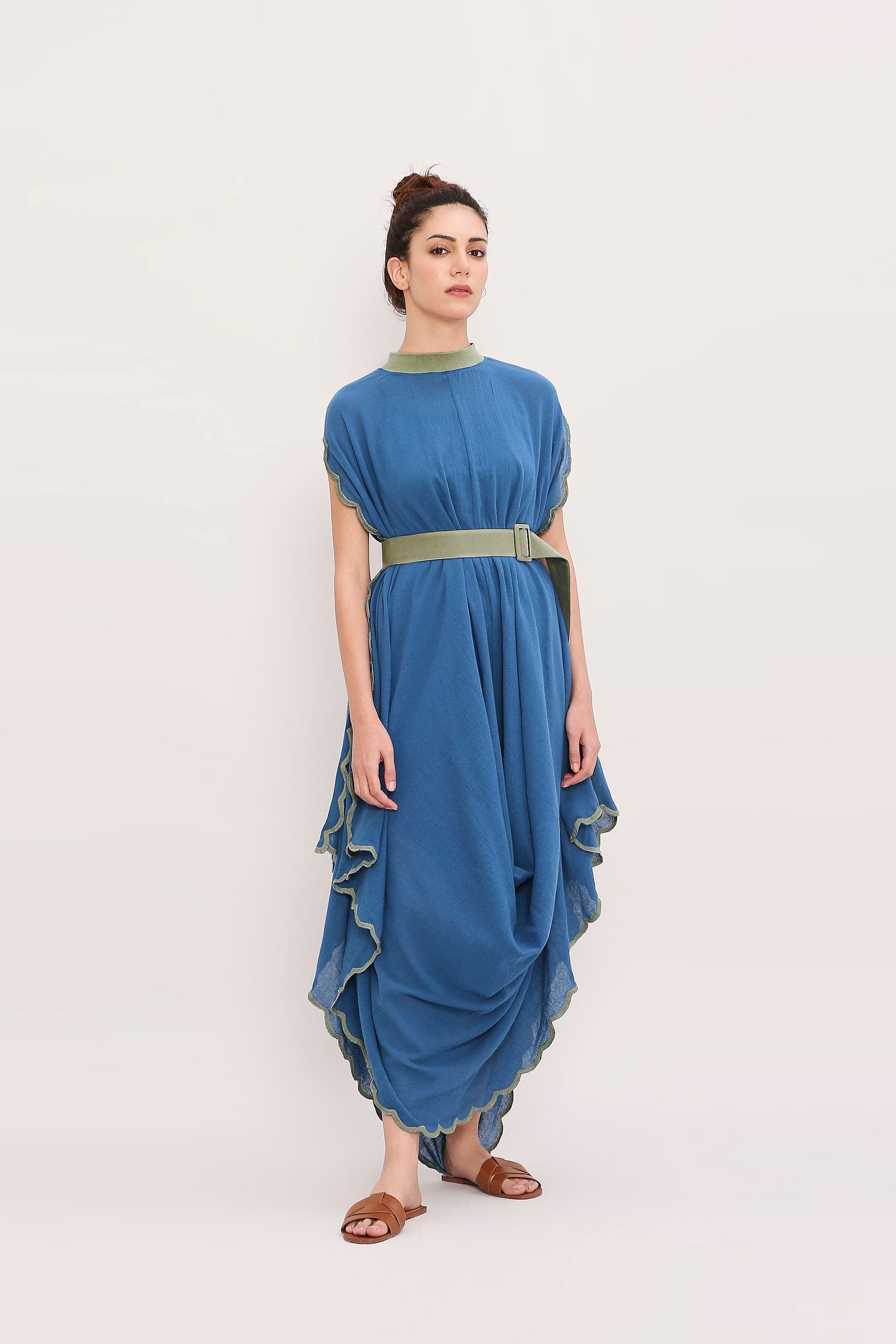 Buy Handwoven Pure Cotton Dress by MATI-Sustainable & Ethical Luxury Brand 4XL