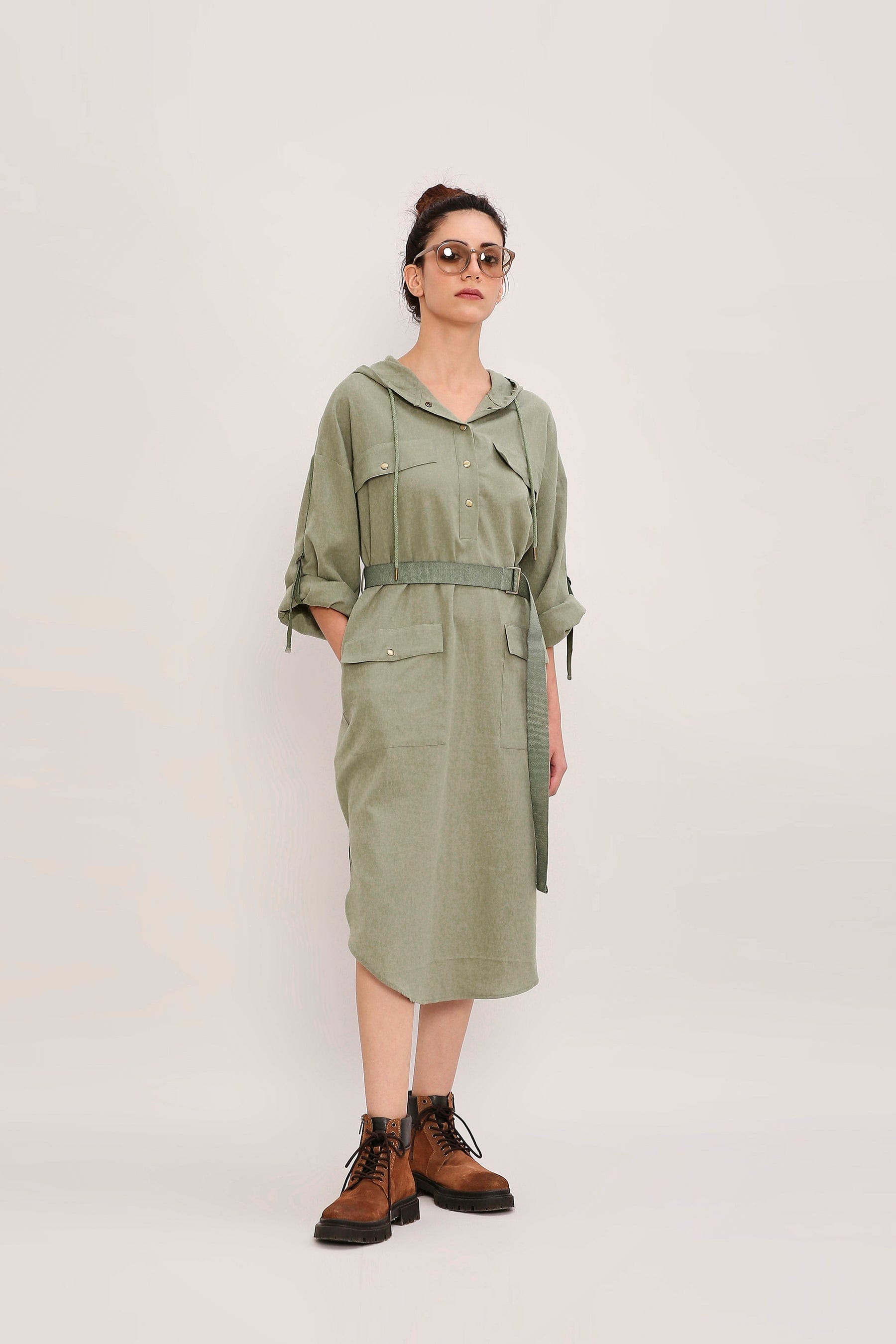 Buy Handwoven Pure Cotton Tunic Dress by MATI-Sustainable & Ethical Luxury Brand L