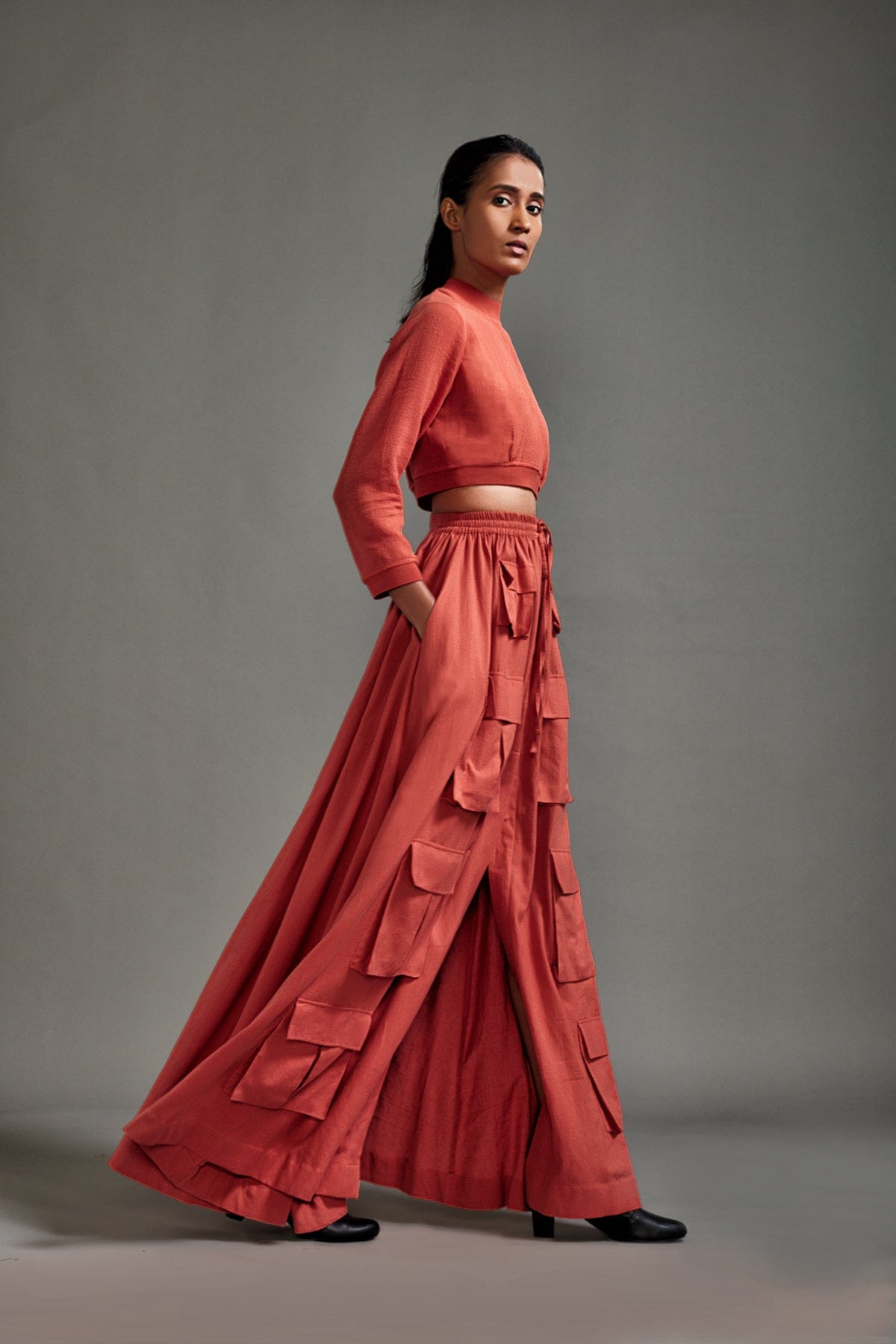 Mati Dresses Rust Cargo Skirt