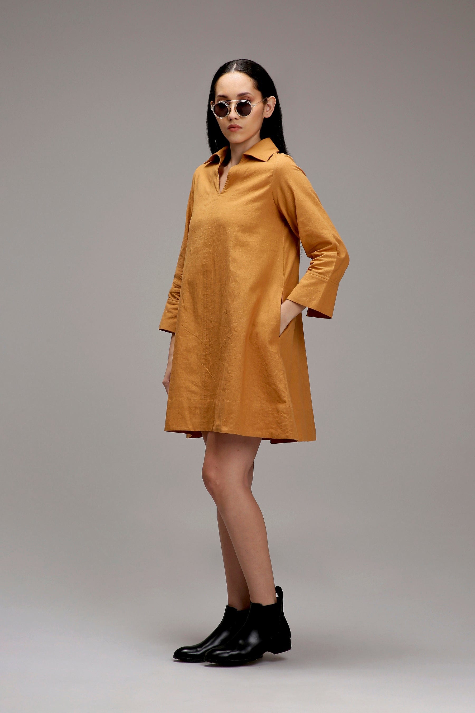 luxury shift dresses Buy Handwoven Pure Cotton Dress by MATI-Sustainable & Ethical Luxury Brand 7XL