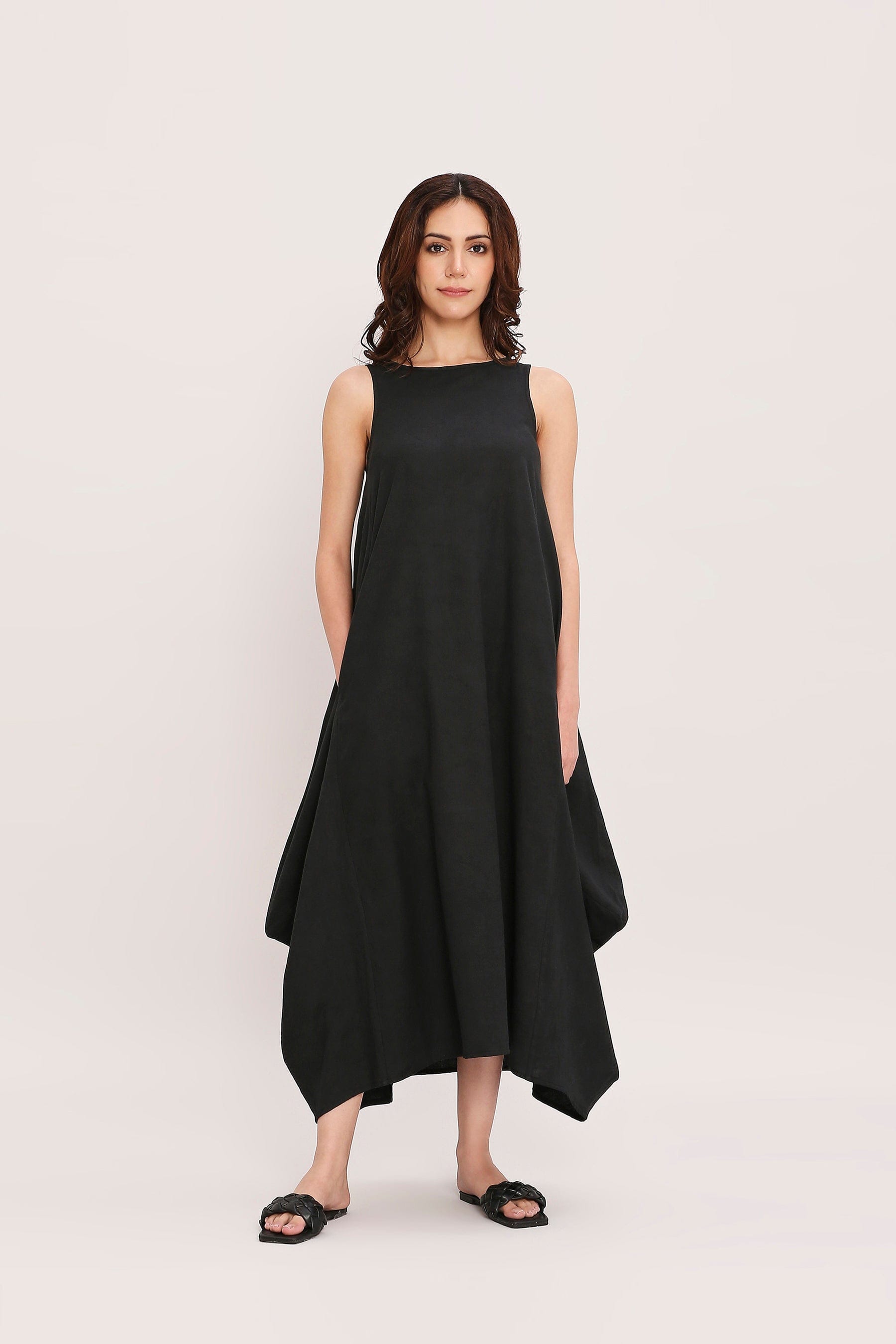Buy Handwoven Pure Cotton Tunic Dress by MATI-Sustainable & Ethical Luxury Brand 7XL