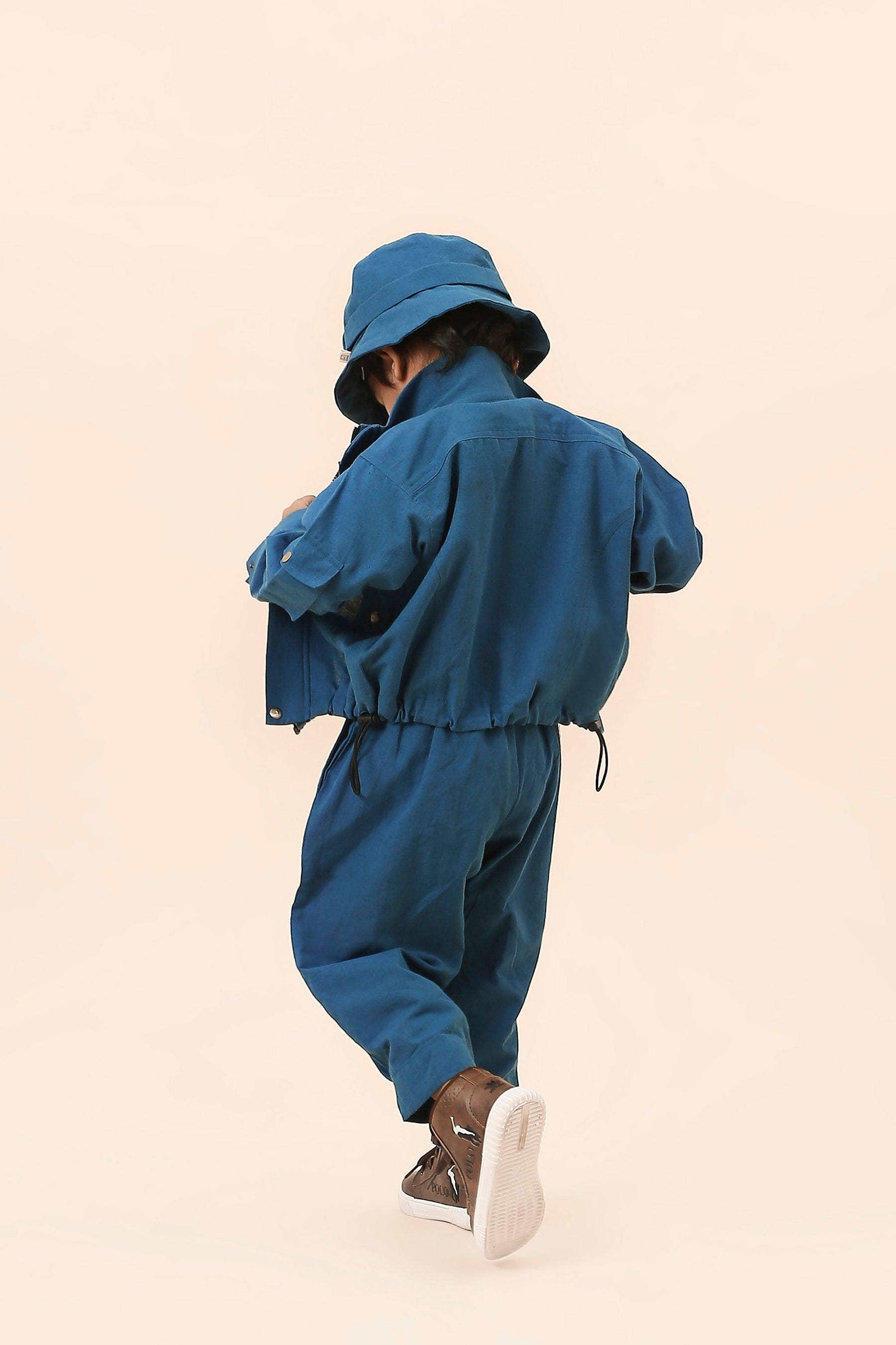 Mati JACKET Mini MATI Boys Blue Safari Crop Jacket