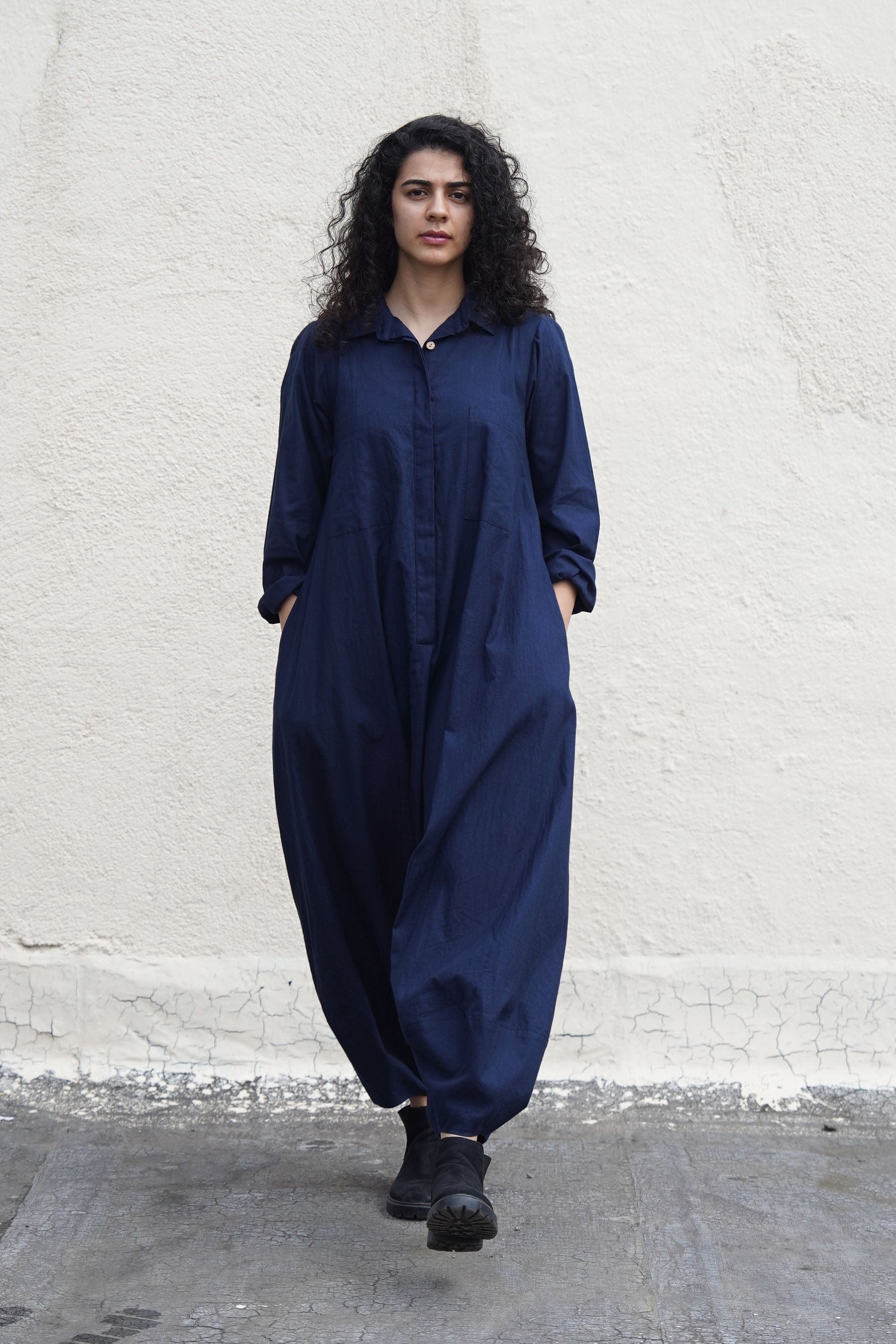 Mati JUMPSUIT Blue Collar Sleeve Suga Jumpsuit