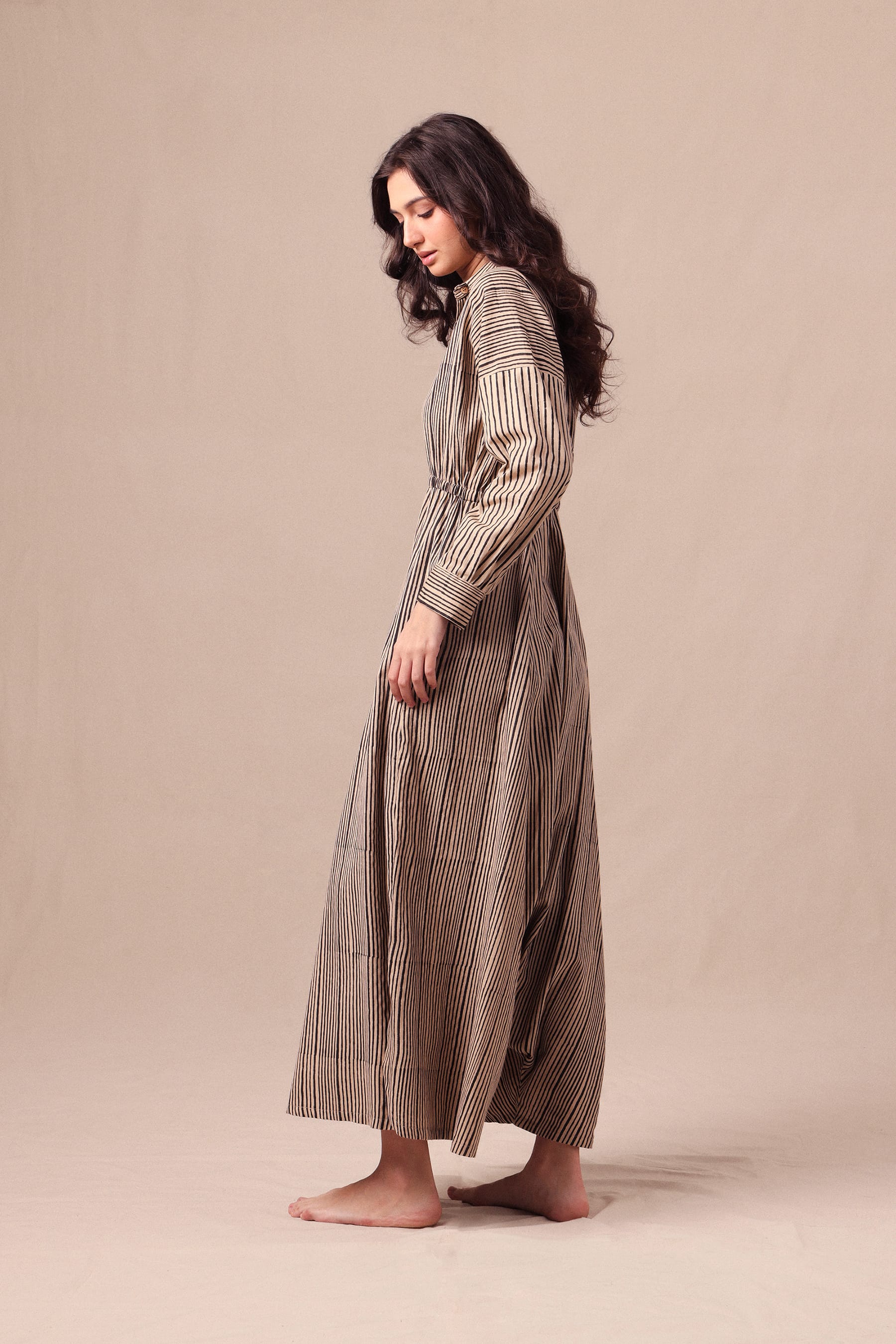 Mati JUMPSUIT Charcoal Striped Shirt Sphara Jumpsuit