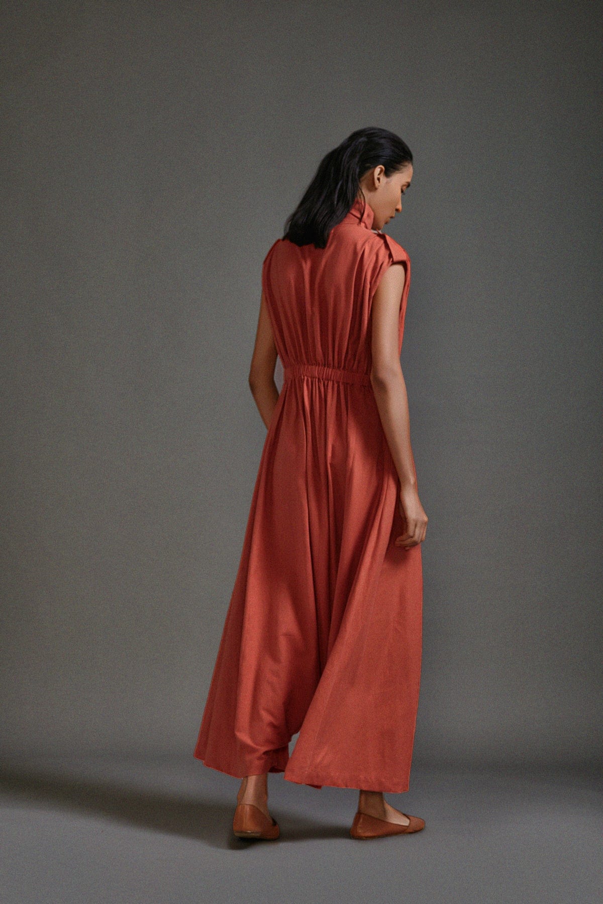 Organic Cotton Rust Jumpsuits for Women by Sustainable Fashion Label MATI