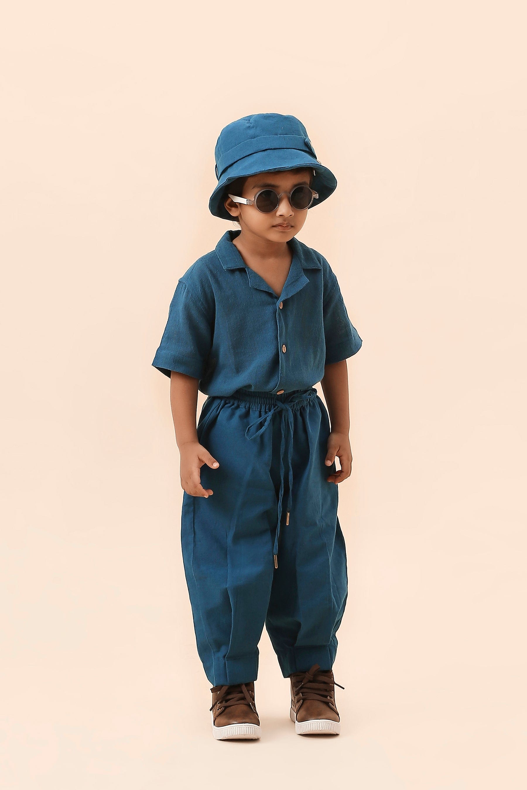 Mati Outfit Sets 0-6 months Mini MATI Boys Blue Cuban Co-ord Set (2 PCS)