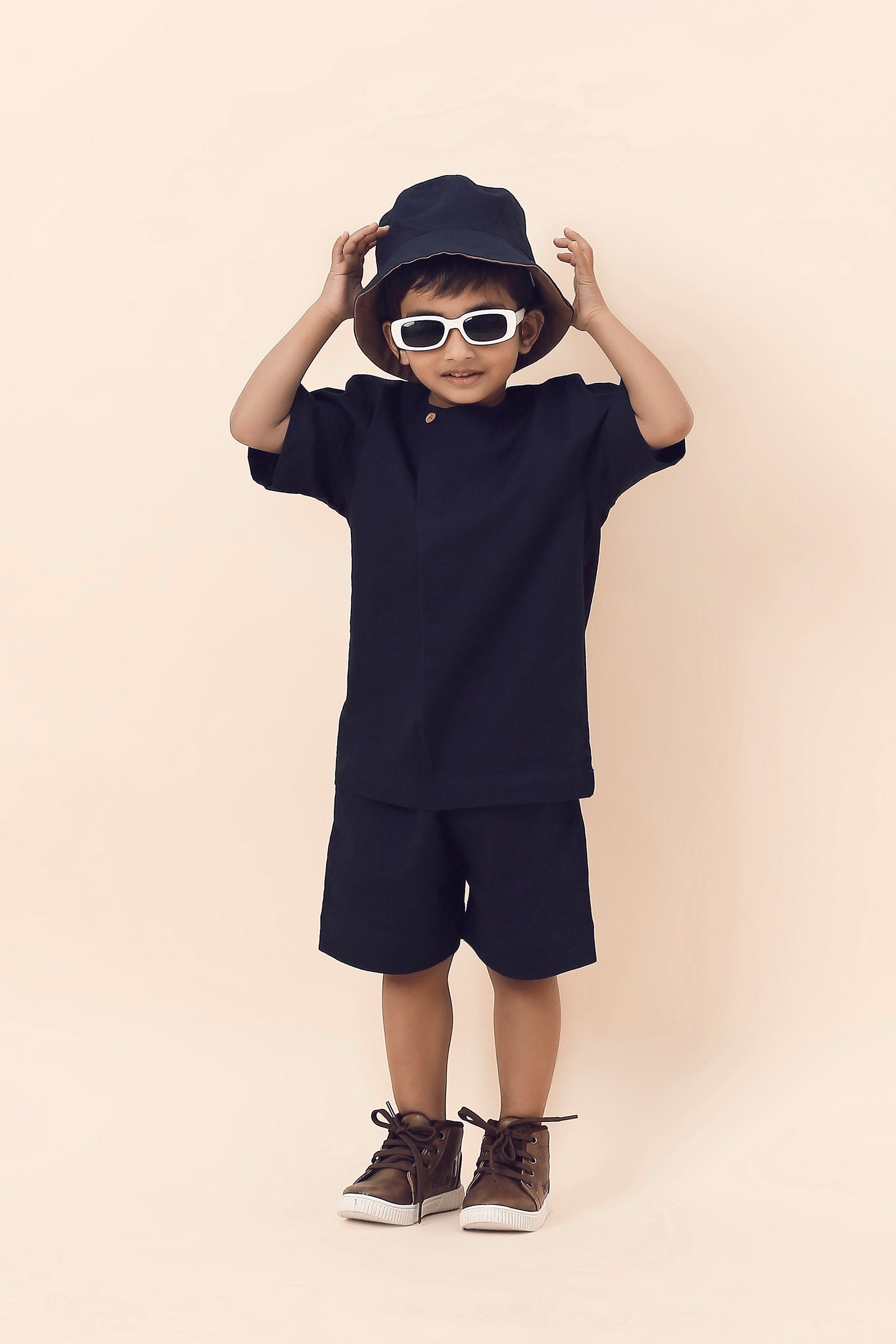 Mati Outfit Sets 0-6 months Mini MATI Boys Blue Overlap Co-ord Set (2 PCS)