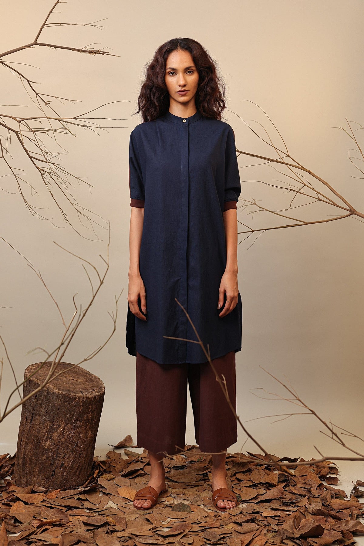 blue and brown dress clothes Buy Handwoven Pure Cotton Tunic by MATI-Sustainable & Ethical Luxury Brand 4XL Blue Silk Dress Outfit Blazer Sheath & Form Fitting Wedding Dresses color:EARTH Any kind of import