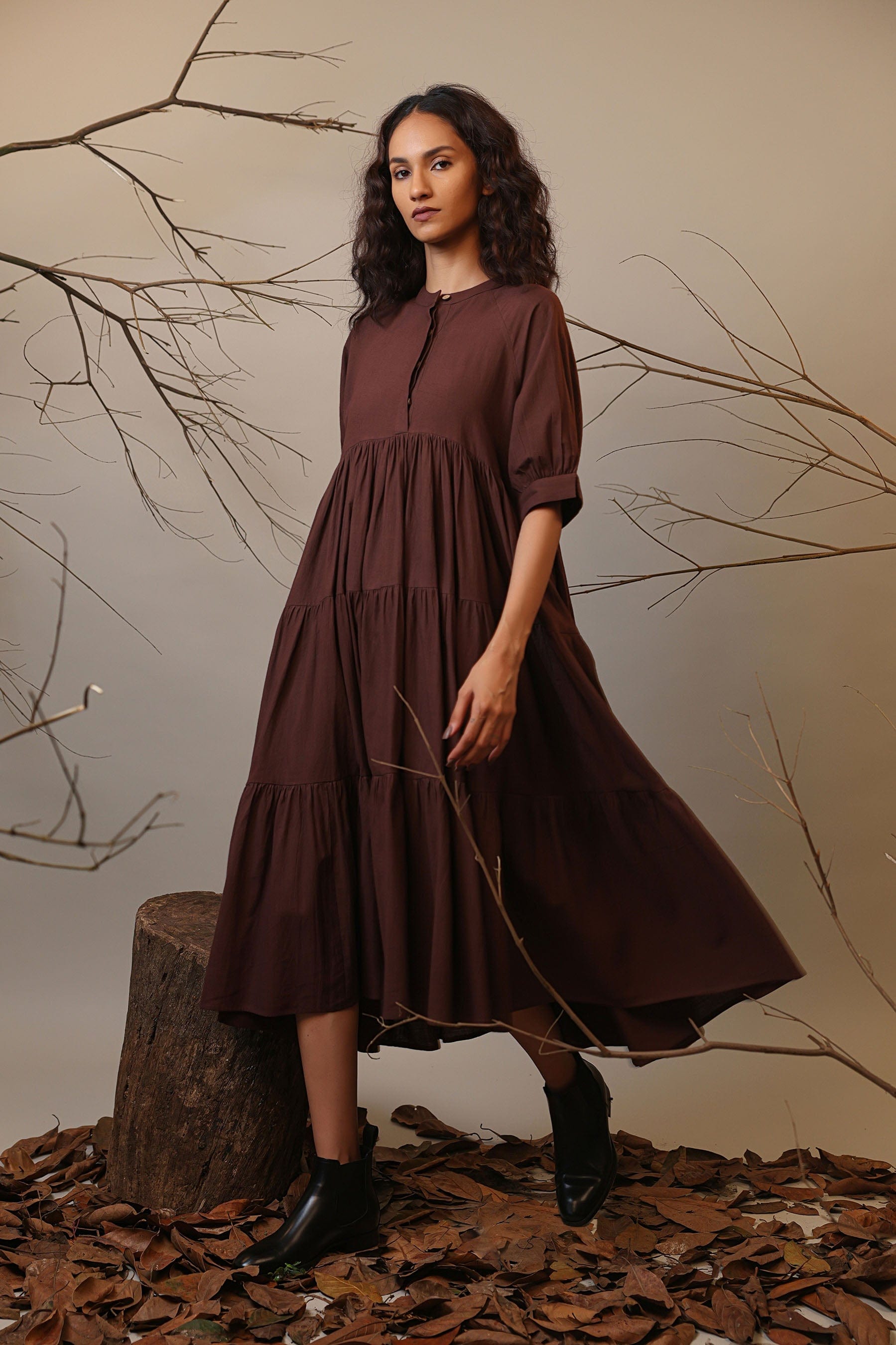 Handcrafted from Handwoven Organic Cotton. Dresses for Women by Sustainable Fashion Designer Clothing Label MATI