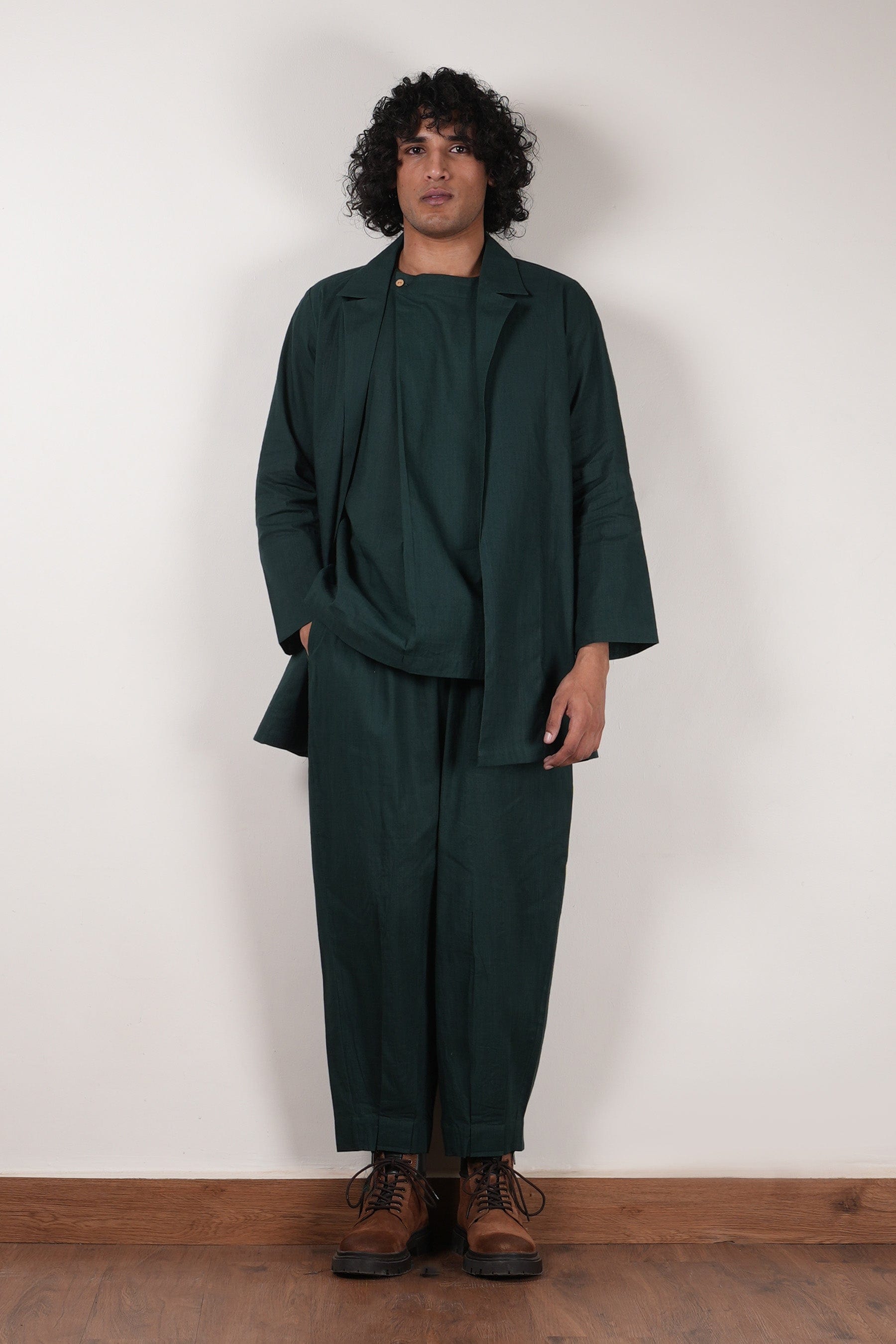 Buy Handwoven Pure Cotton Co-Ord Set by MATI-Sustainable & Ethical