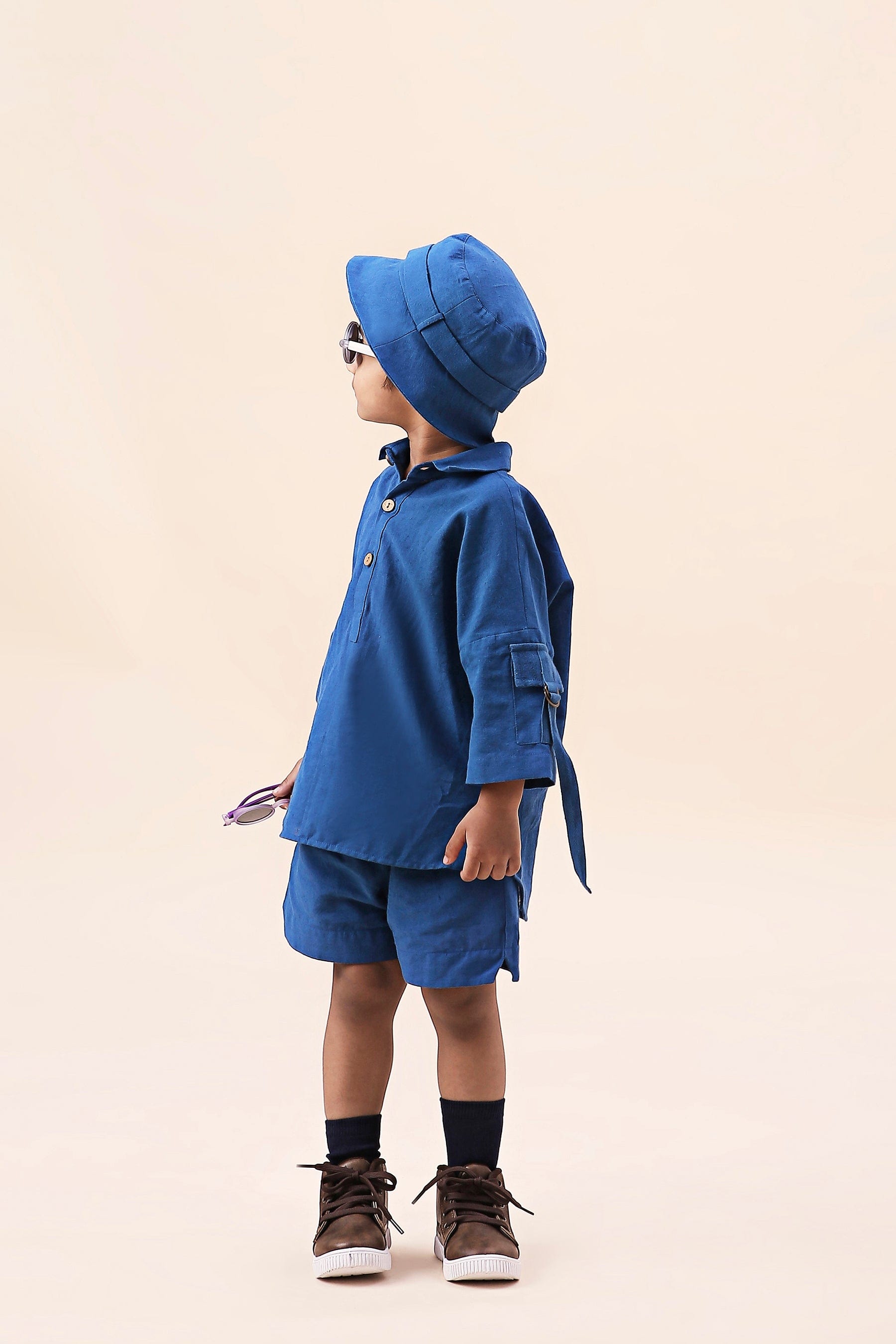 Mati Outfit Sets Mini MATI Boy's Blue Oversized Co-ord Set (2 PCS)