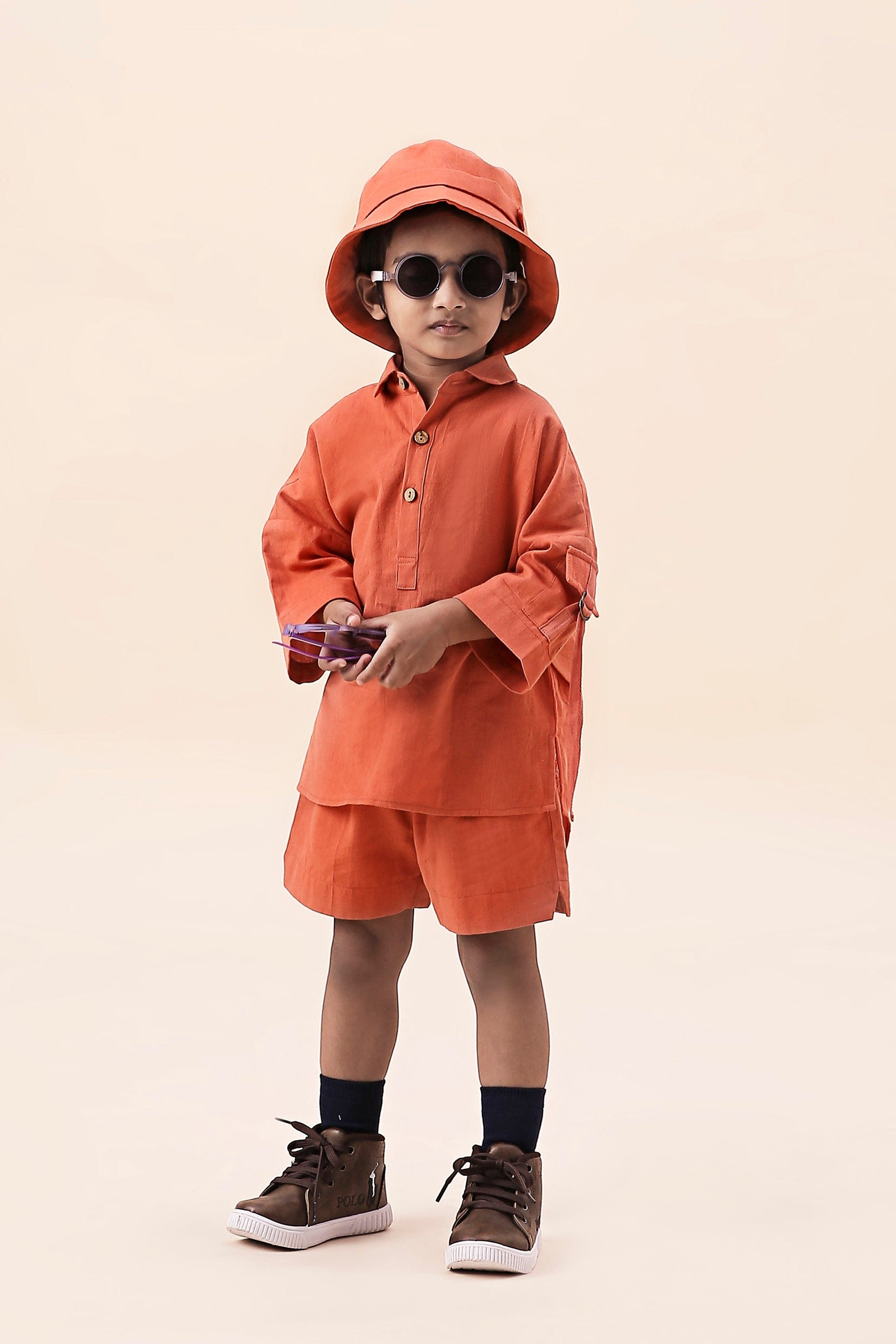 Mati Outfit Sets Mini MATI Boy's Rust Oversized Co-ord Set (2 PCS)