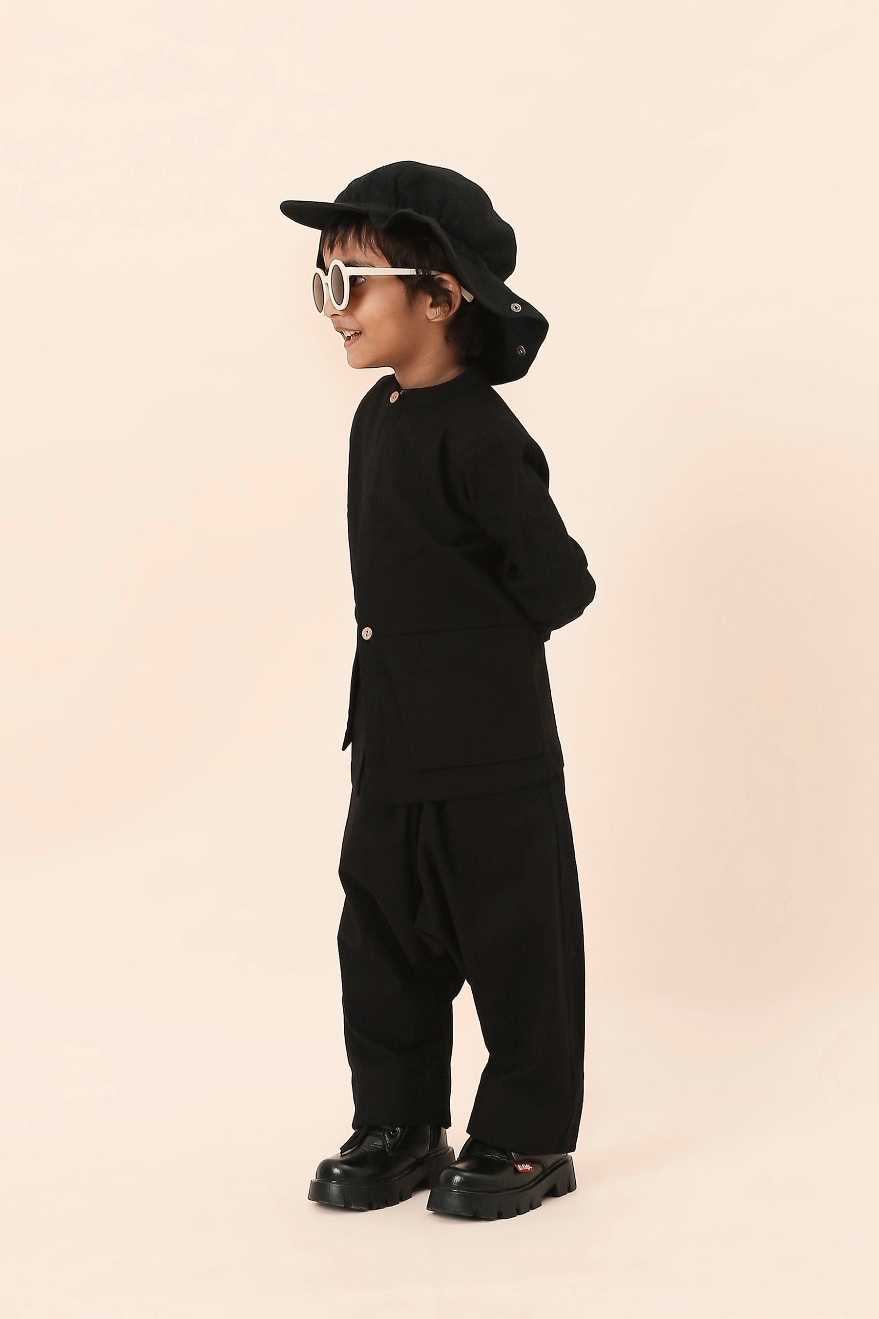 Mati Outfit Sets Mini MATI Boys Black Pocket DC Set (2 PCS)