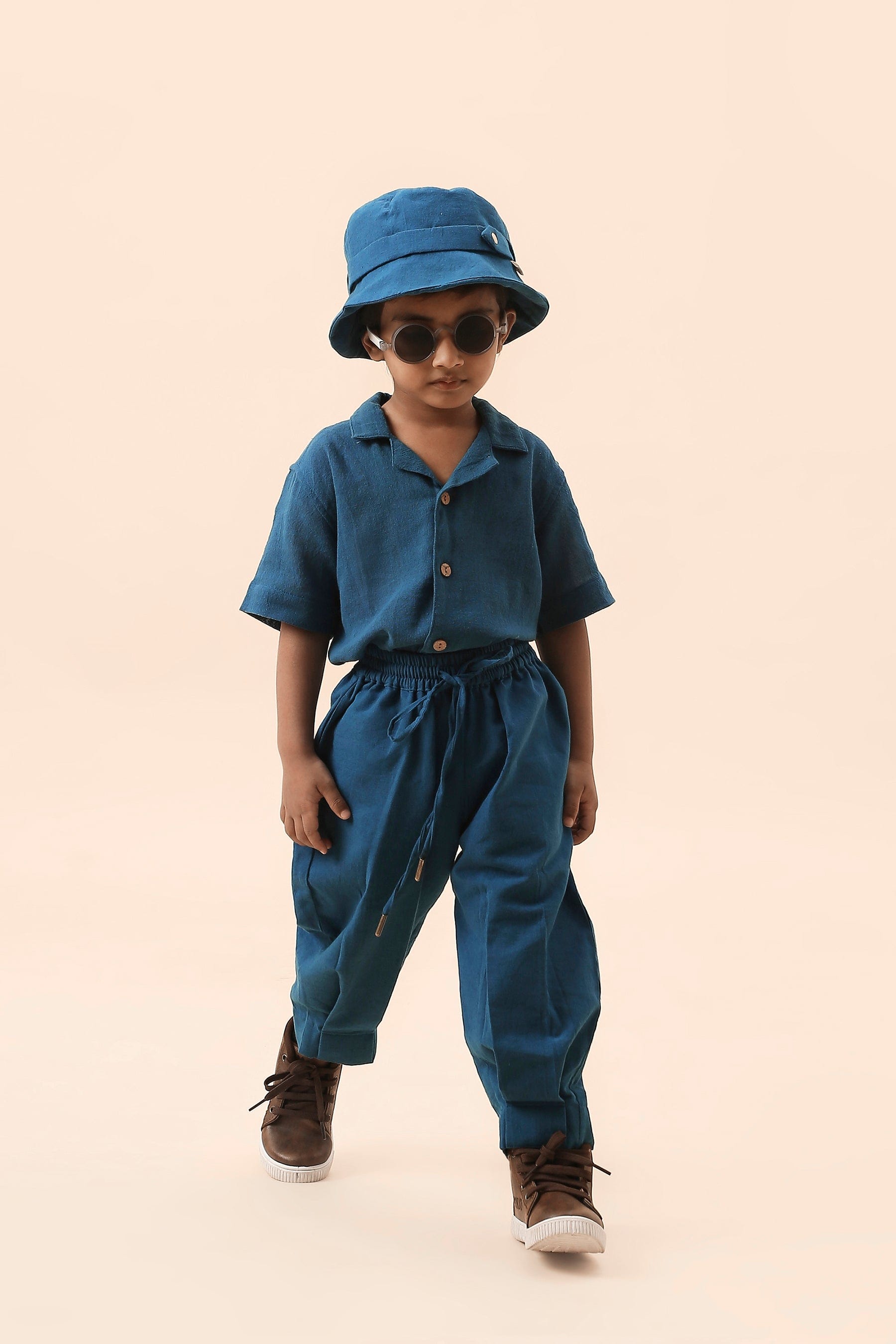 Mati Outfit Sets Mini MATI Boys Blue Cuban Co-ord Set (2 PCS)