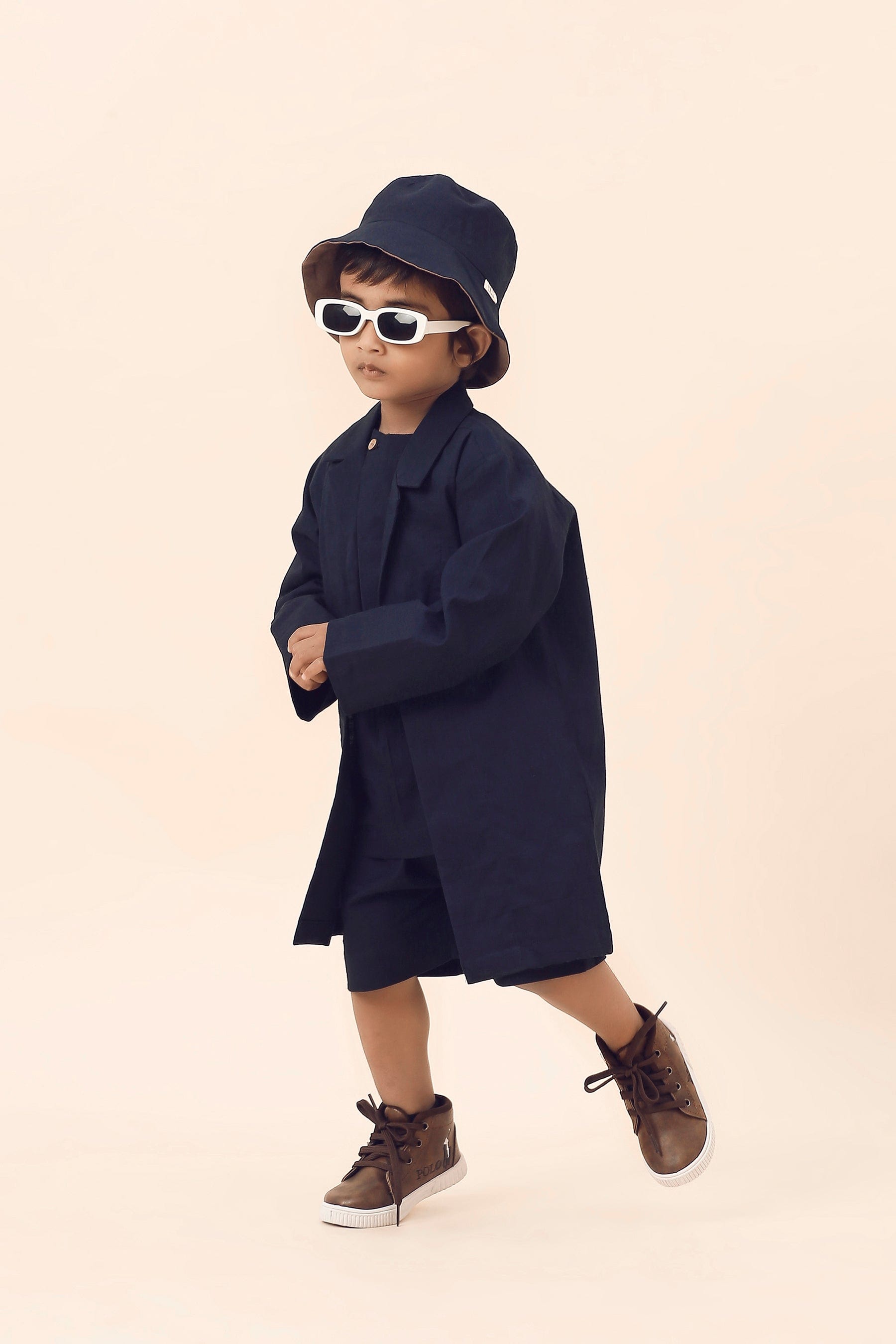 Mati Outfit Sets Mini MATI Boys Blue Overlap Jacket Set (3 PCS)