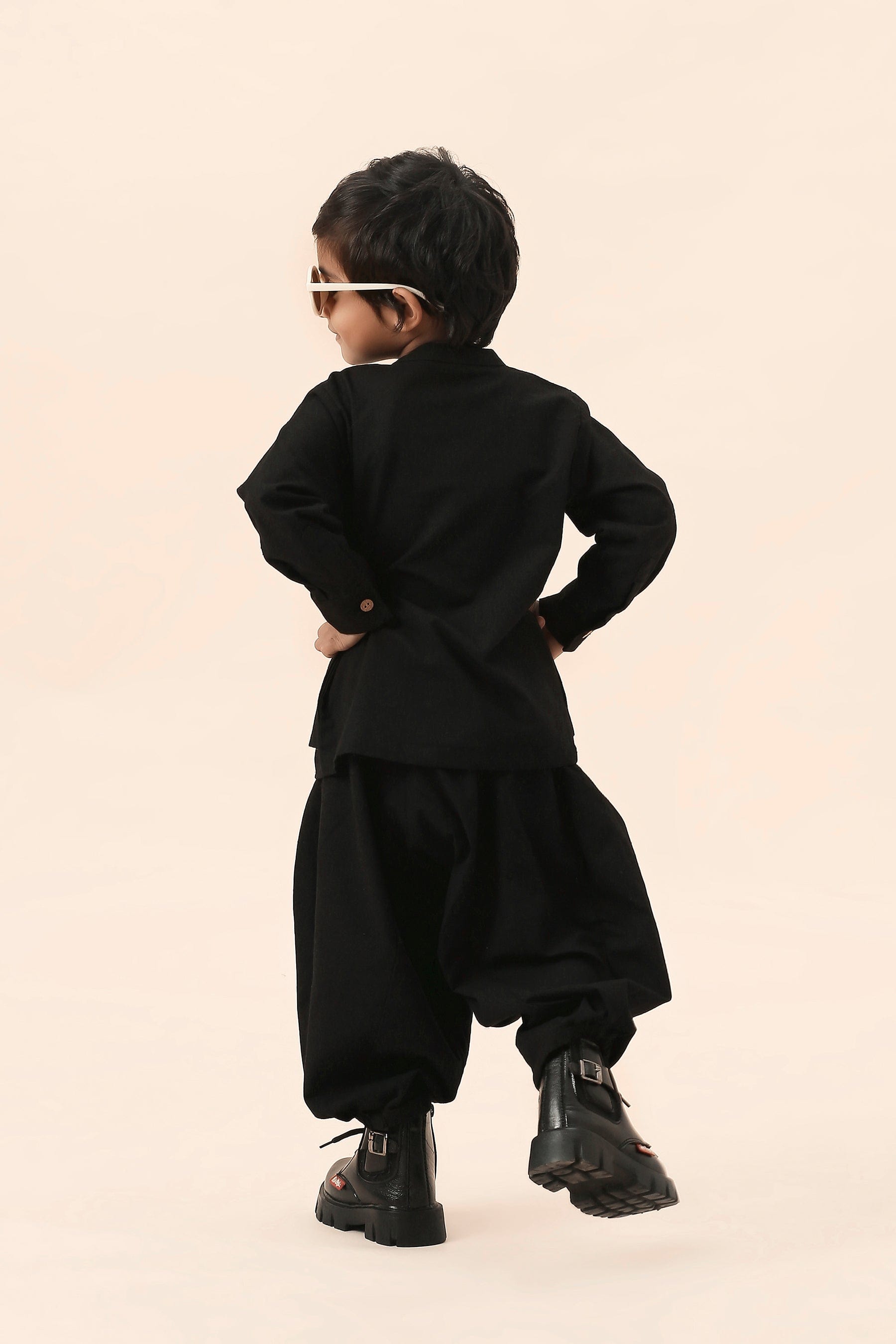 Mati Outfit Sets Mini MATI Boys Pocket Black Baggy Set (2 PCS)
