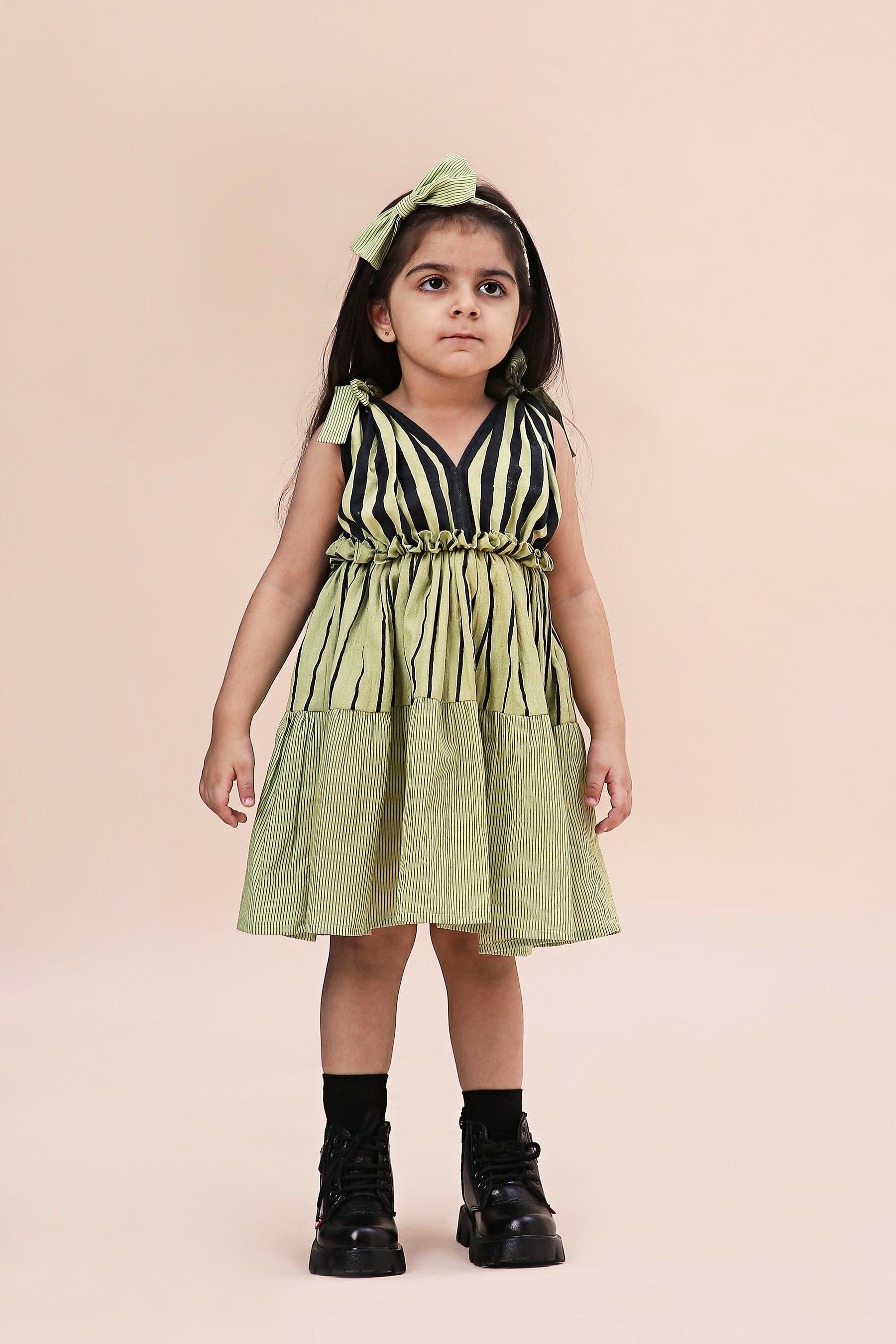 Mati Outfit Sets Mini MATI Girl's Lakeerein Green Frill Dress