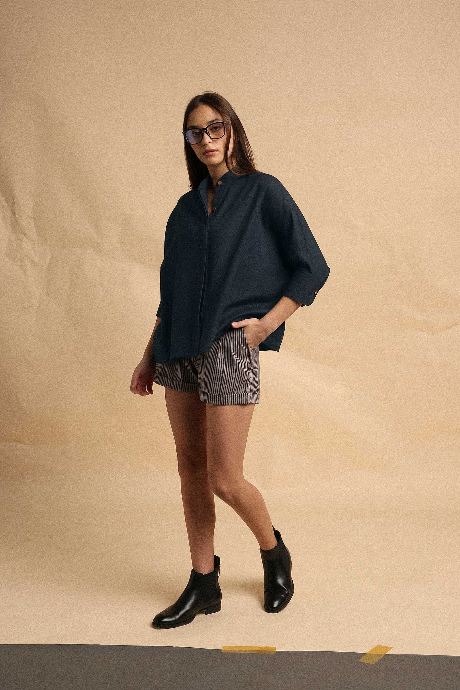 Mati Shirts & Tops Charcoal Oversized Ret Shirt