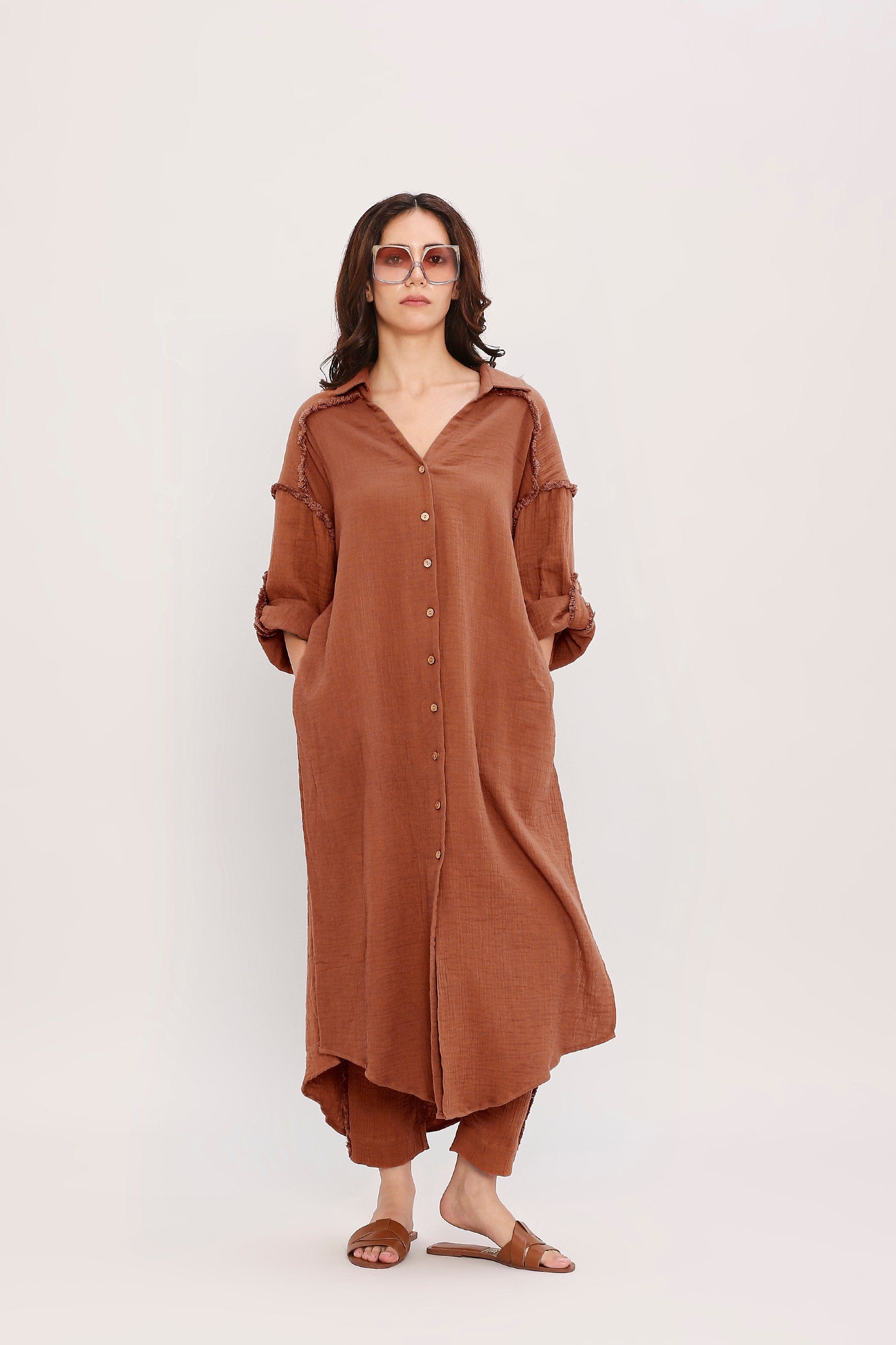 clothes new stylish ladies long shirt design