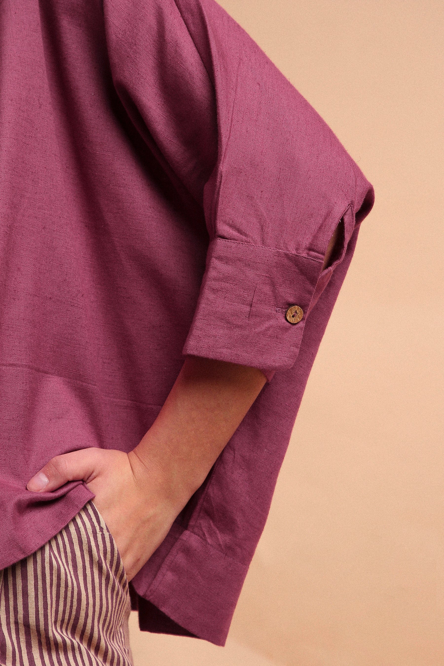 Mati Shirts & Tops Mauve Oversized Ret Shirt