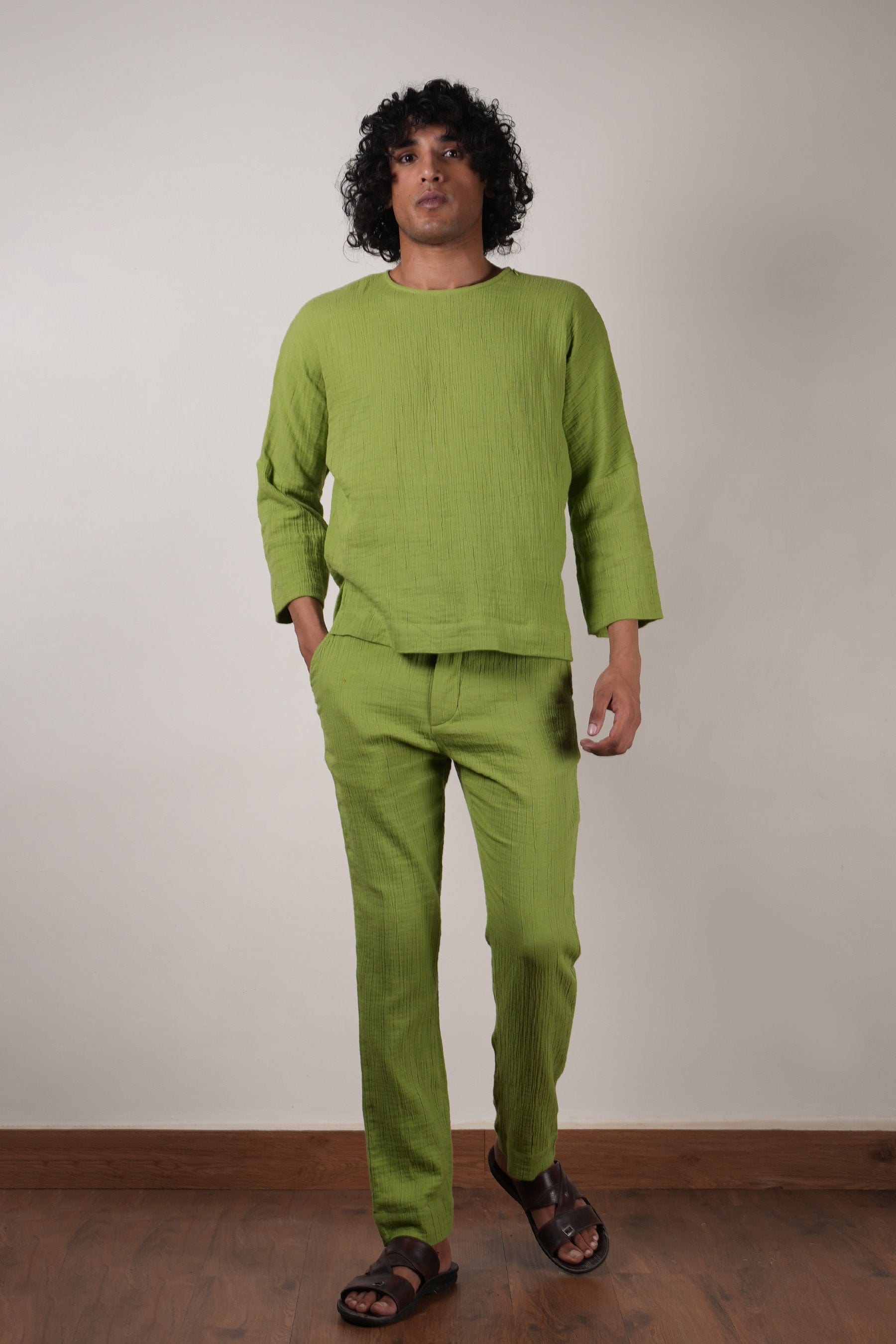 Mati Shirts & Tops Men's Crush Cotton Green T-shirt