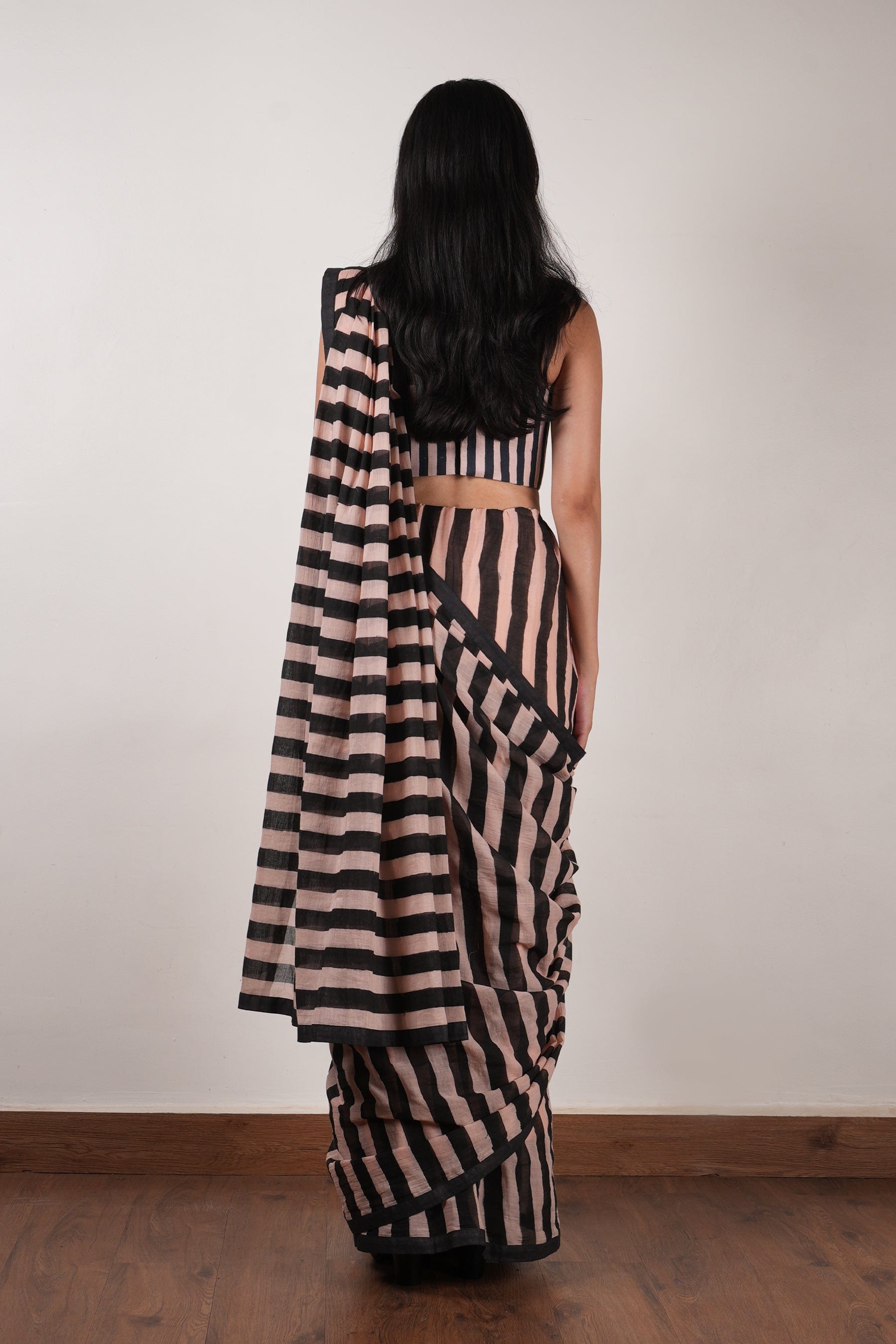 Mati Shirts & Tops Pink with Charcoal Block Printed Corset