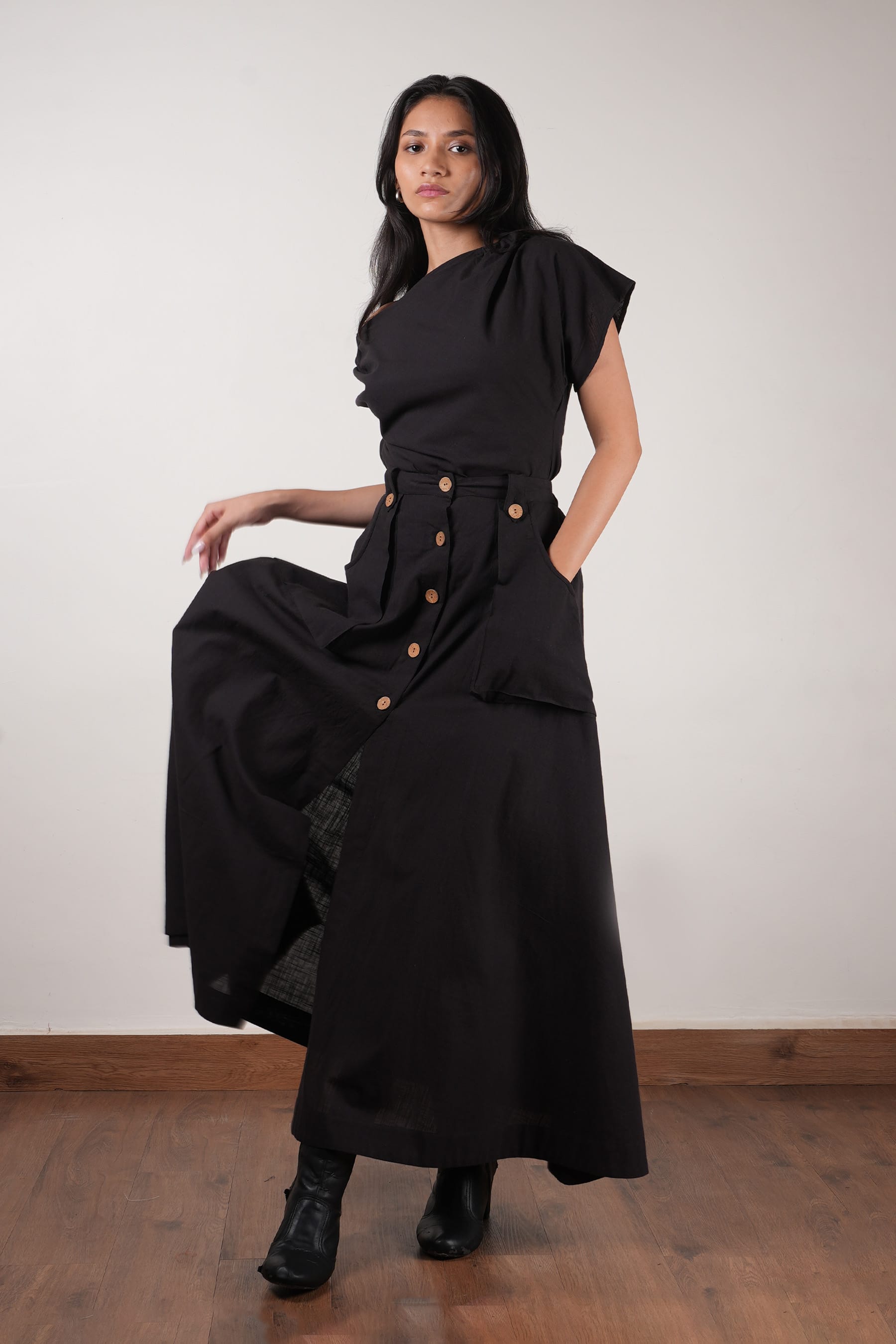 Mati skirts Safari Pocket Skirt-Black