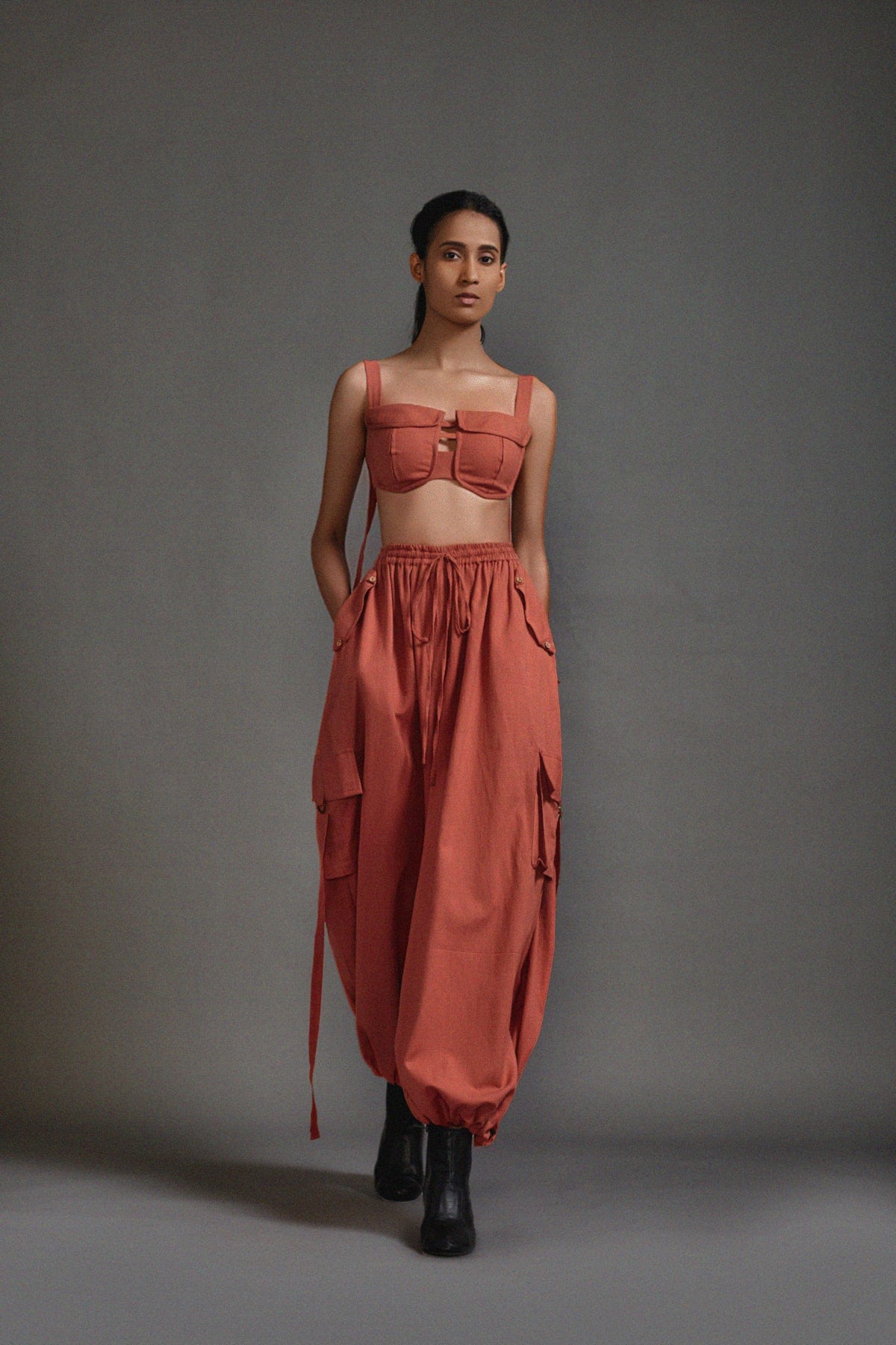 Mati Tops XS Rust Pocket Corset