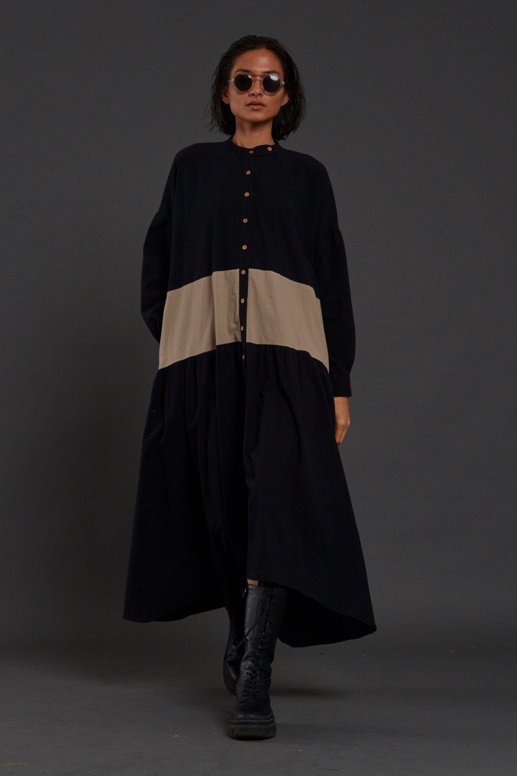 Buy Handwoven Pure Cotton Dress by MATI-Sustainable & Ethical Luxury Brand XXL