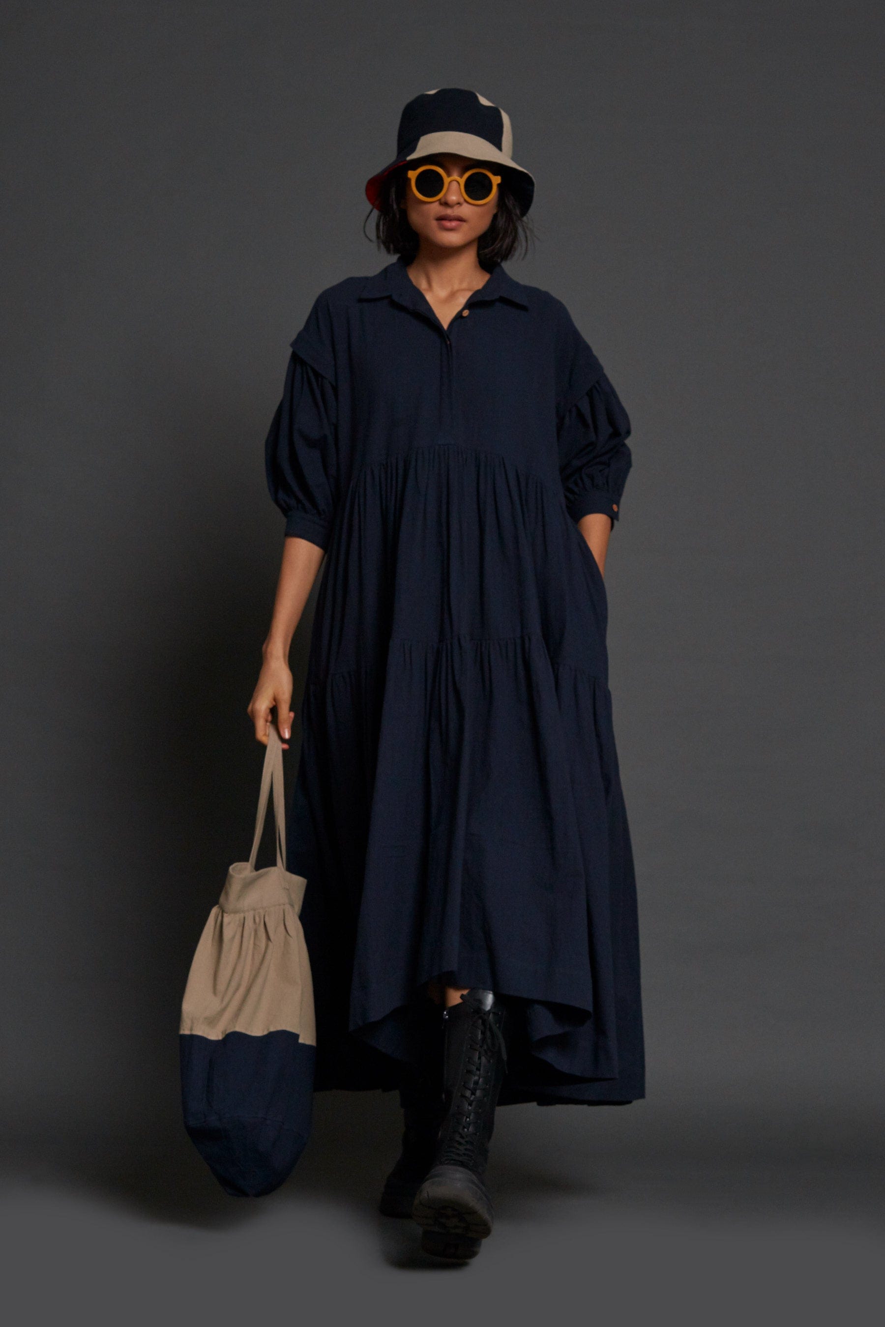 Handcrafted from Handwoven Organic Cotton. Dresses for Women by Sustainable Fashion Designer Clothing Label MATI
