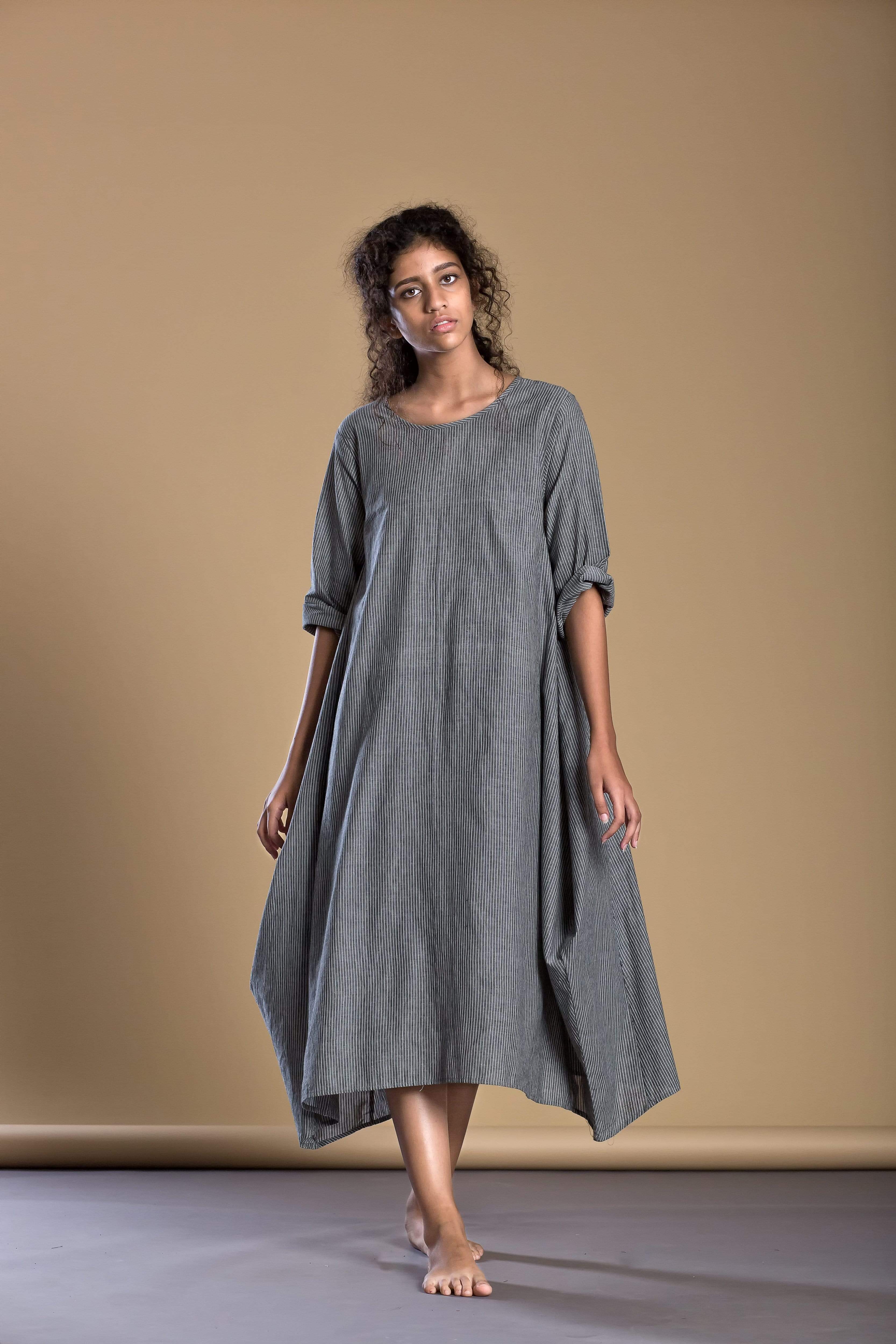 Handcrafted from Handwoven Organic Cotton. Dresses for Women by Sustainable Fashion Designer Clothing Label MATI