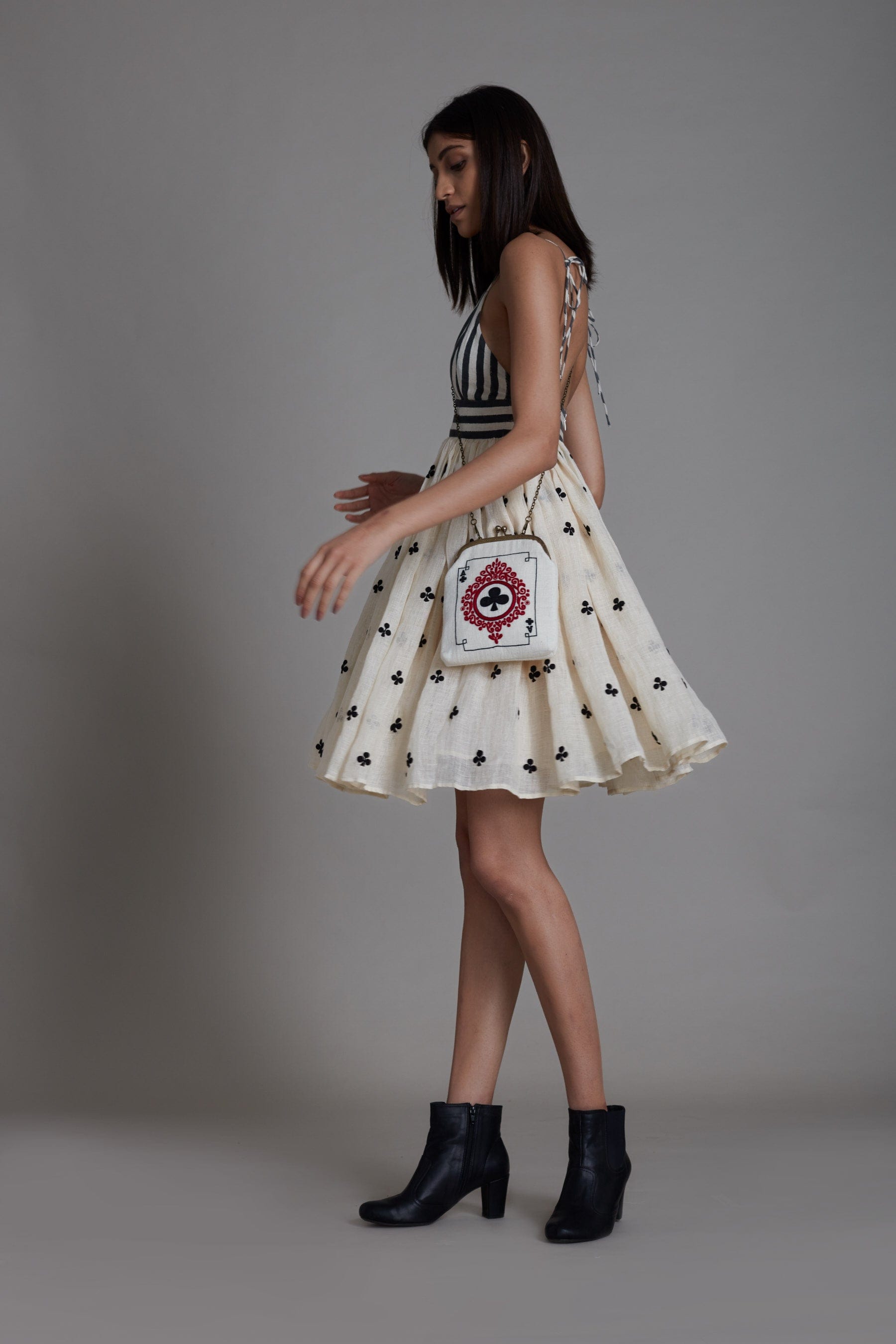 Handcrafted from Pure Linen, Embroidered Dress for Women by Sustainable Fashion Clothing Label MATI
