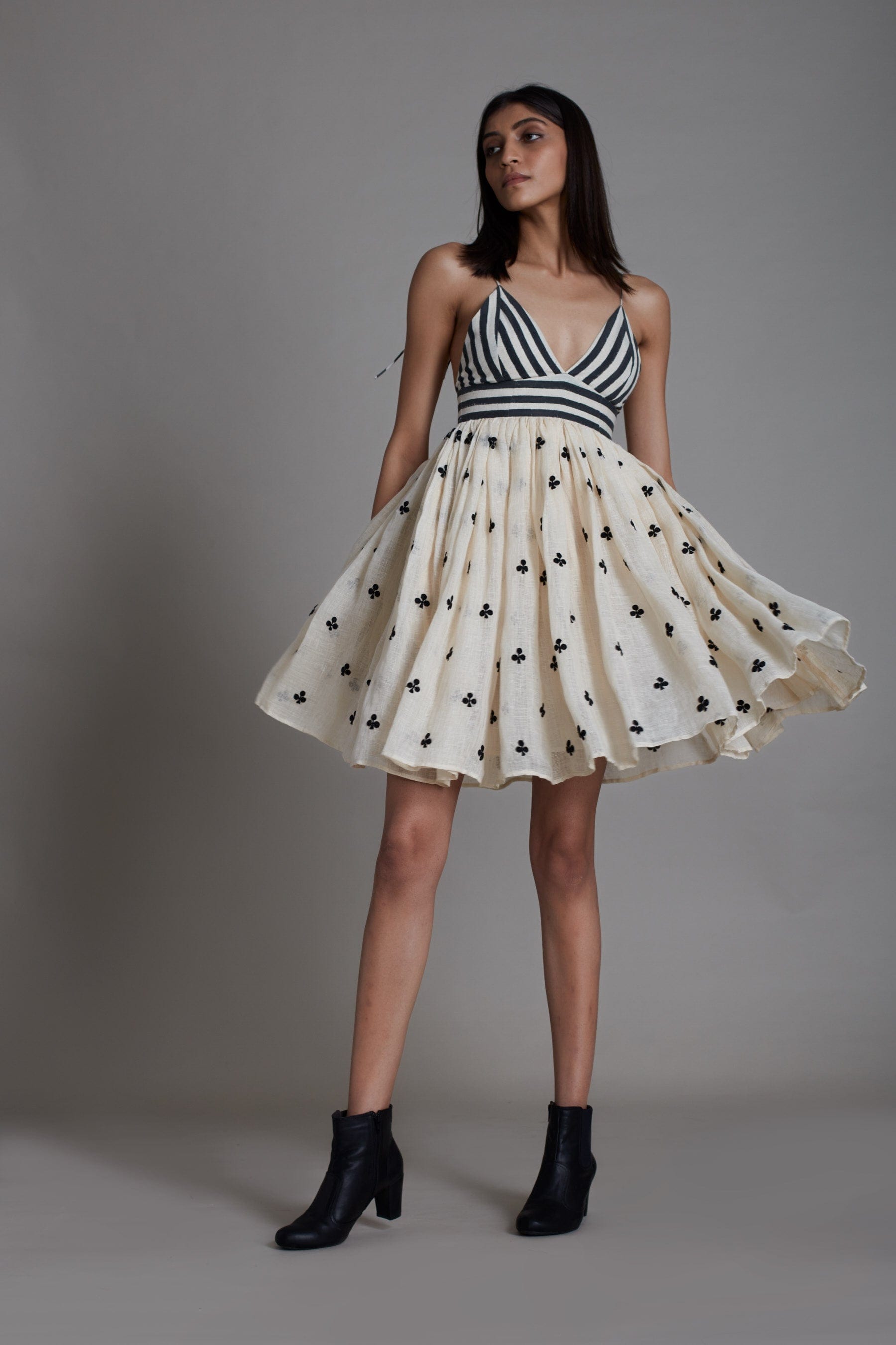 Handcrafted from Pure Linen, Embroidered Dress for Women by Sustainable Fashion Clothing Label MATI