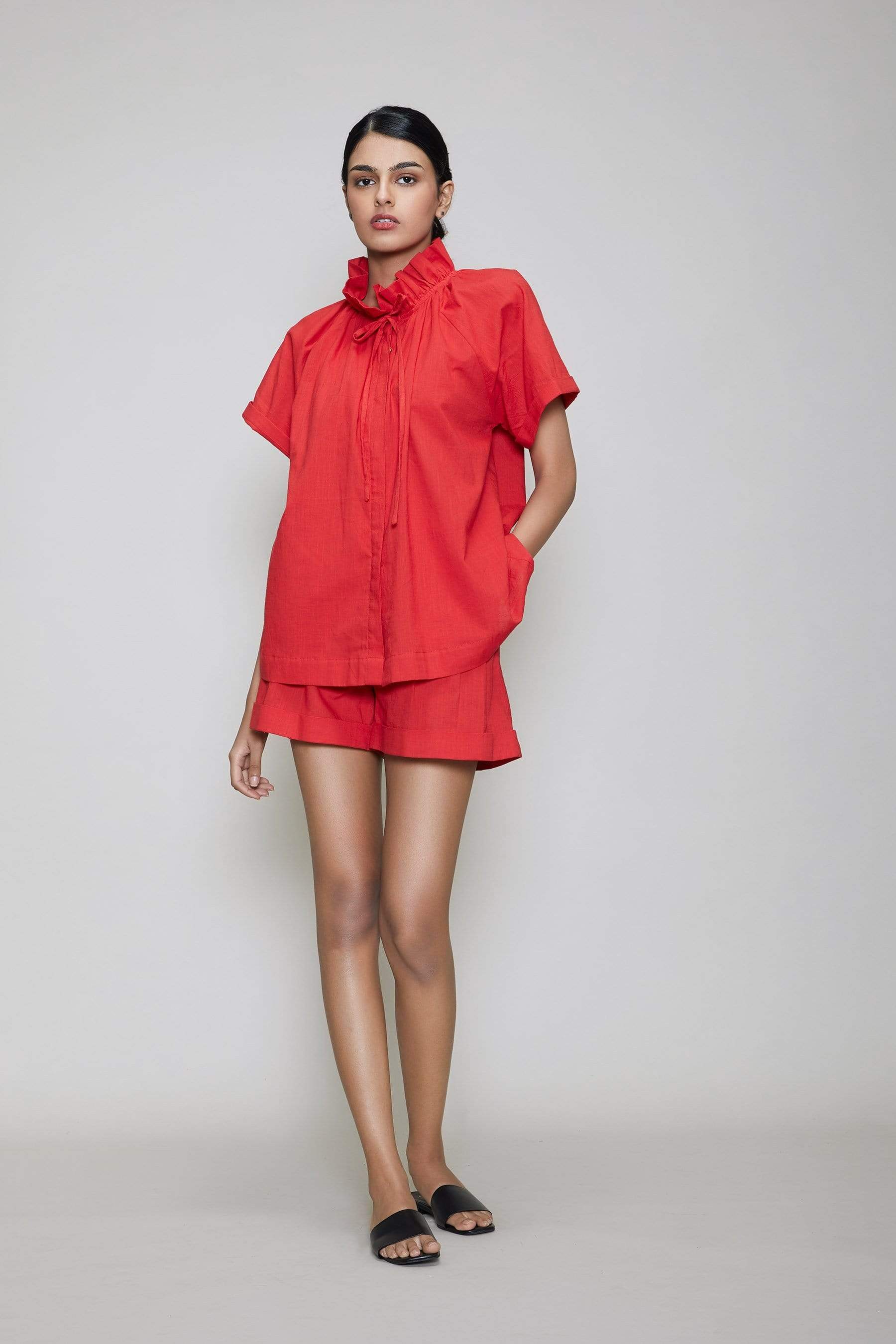 Mati SEPERATES Mati Tora & Shorts Set - Red