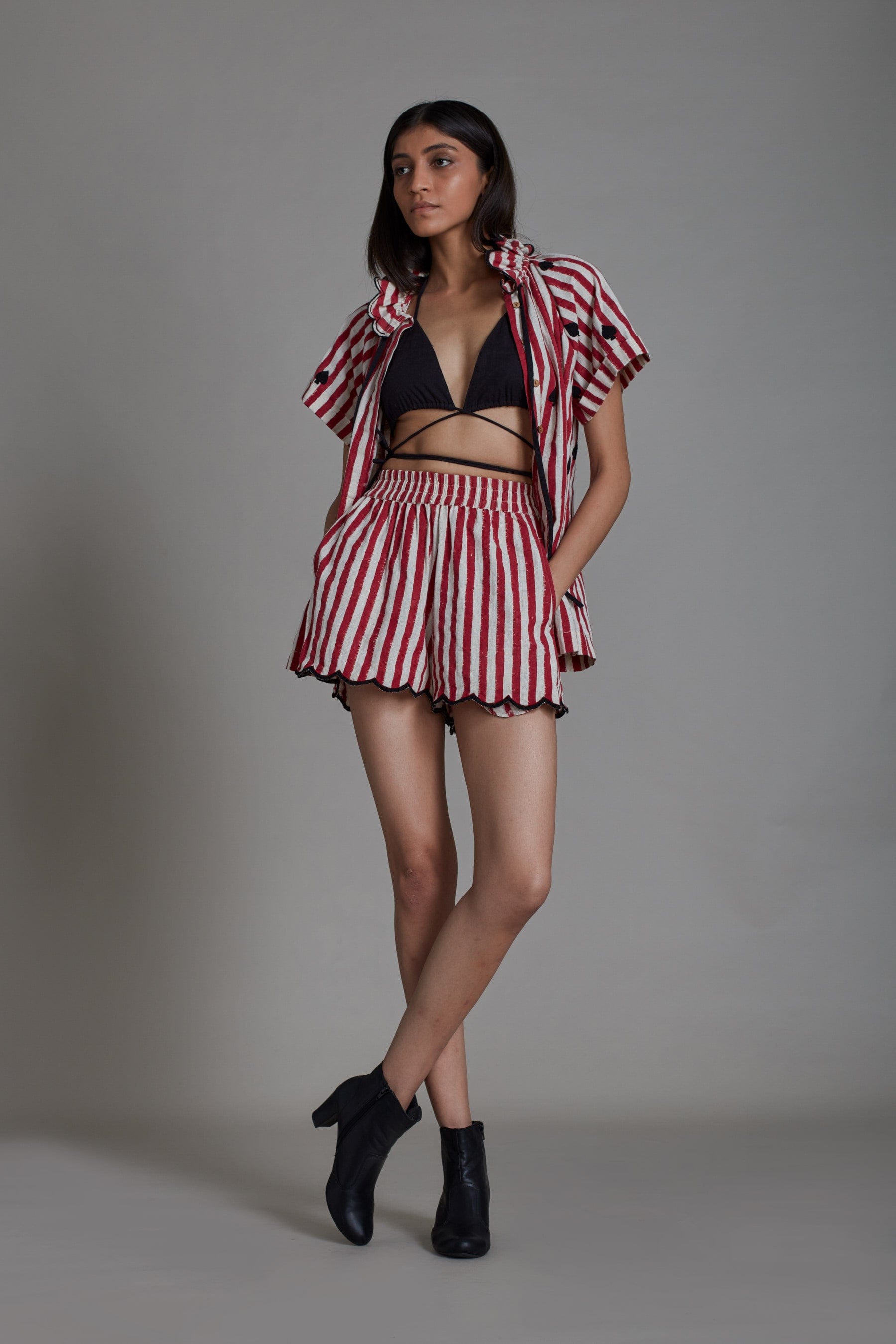 Mati sets STRIPE TORA SET - RED (SET OF 3)