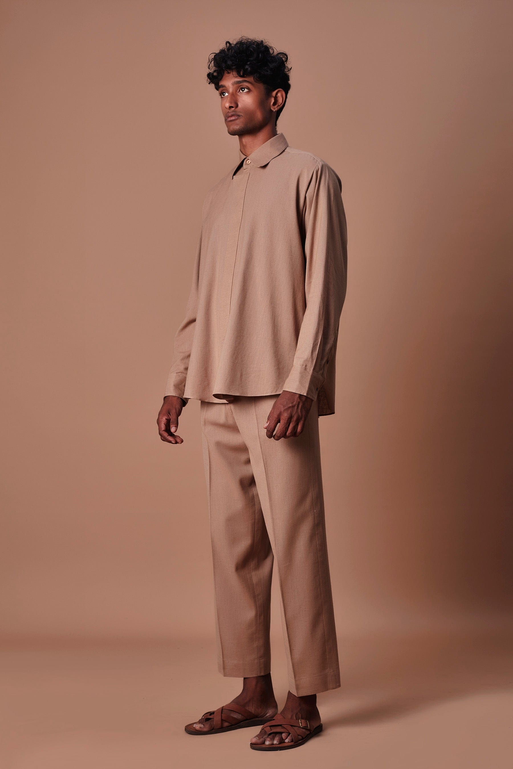 Buy Handwoven Pure Cotton Shirt by MATI-Sustainable & Ethical Luxury Brand Buy Handwoven Pure Cotton Shirt by MATI-Sustainable & Ethical Luxury Brand
