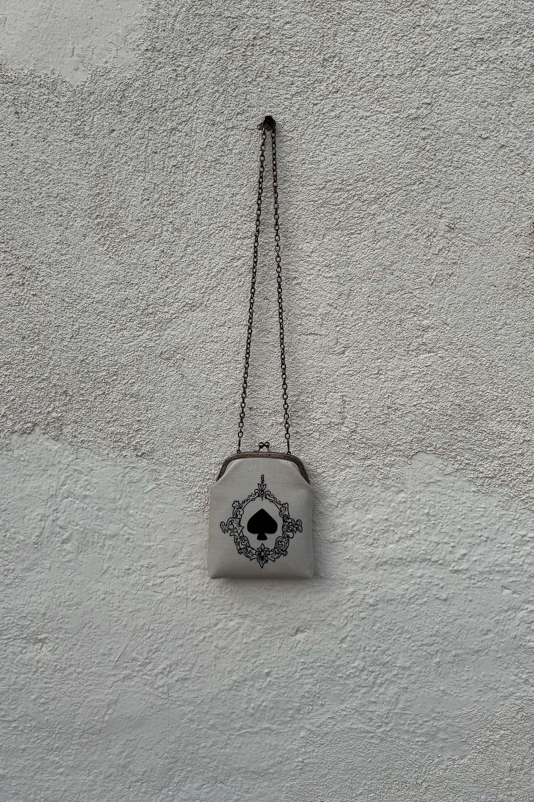 Mati Accessories Medium / Oatmeal / Linen Taash 2 Big Spade Oatmeal Clutch