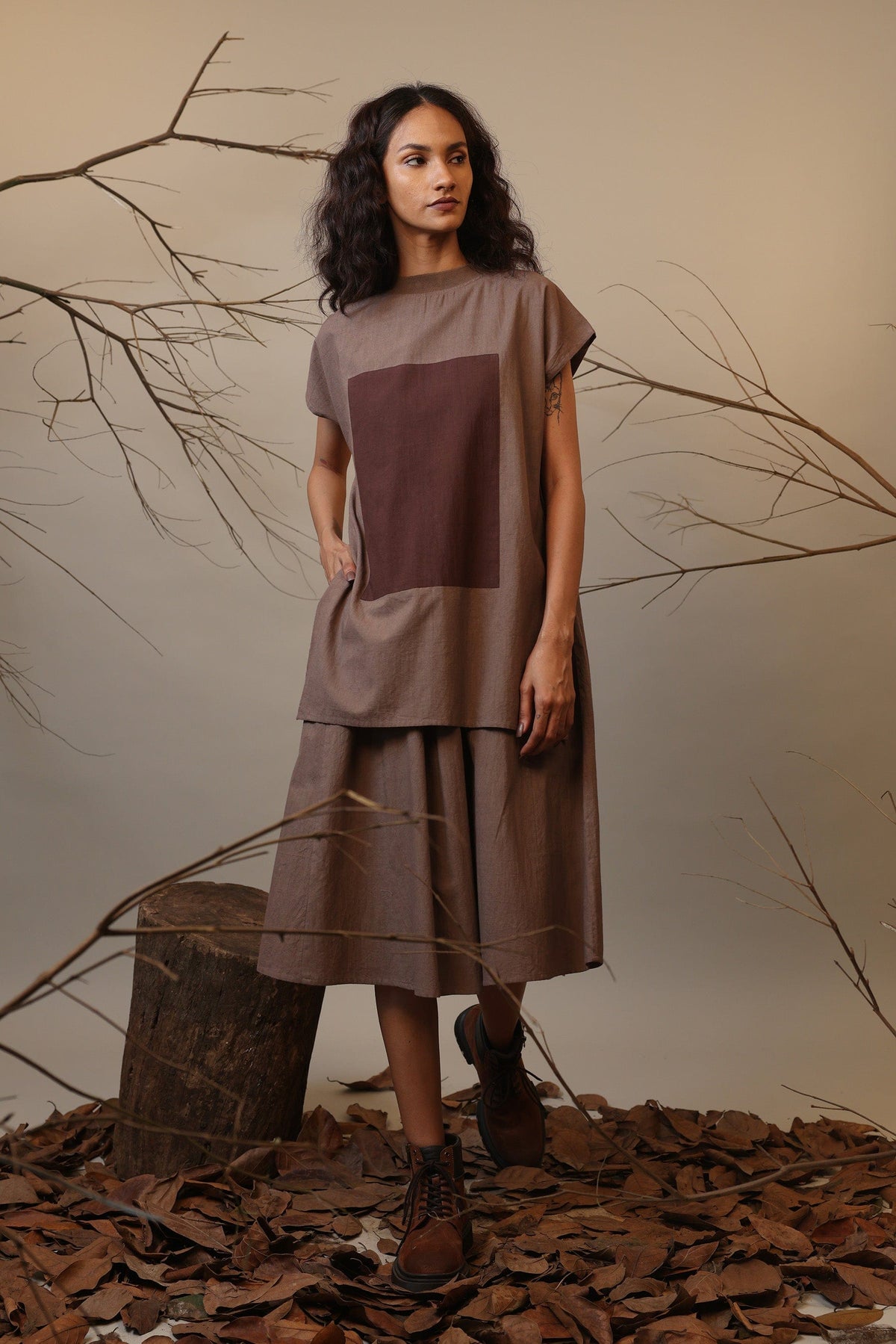 Handcrafted from Handwoven Organic Cotton. Dresses for Women by Sustainable Fashion Designer Clothing Label MATI
