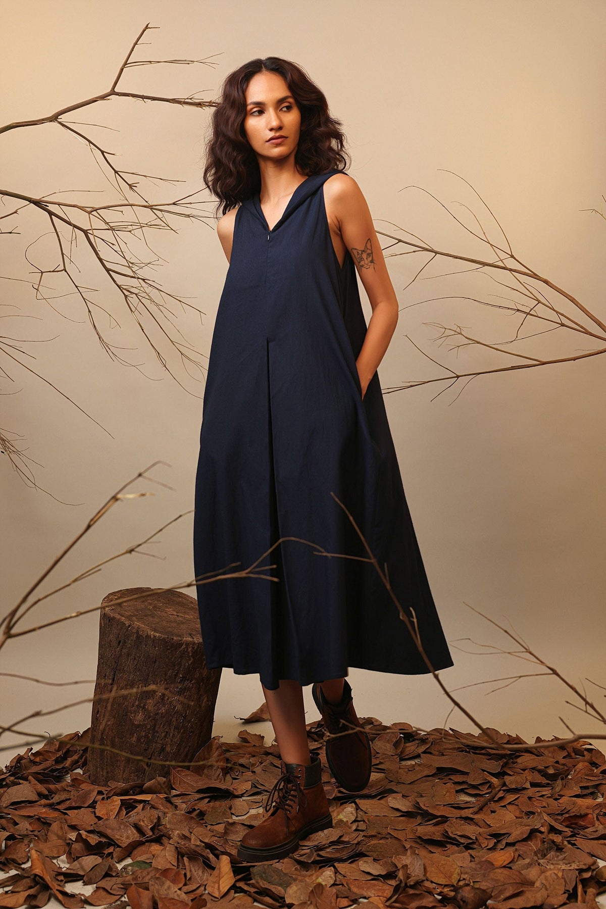 Handcrafted from Handwoven Organic Cotton. Dresses for Women by Sustainable Fashion Designer Clothing Label MATI