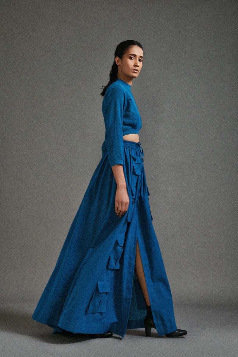 Mati Dresses Blue Cargo Skirt