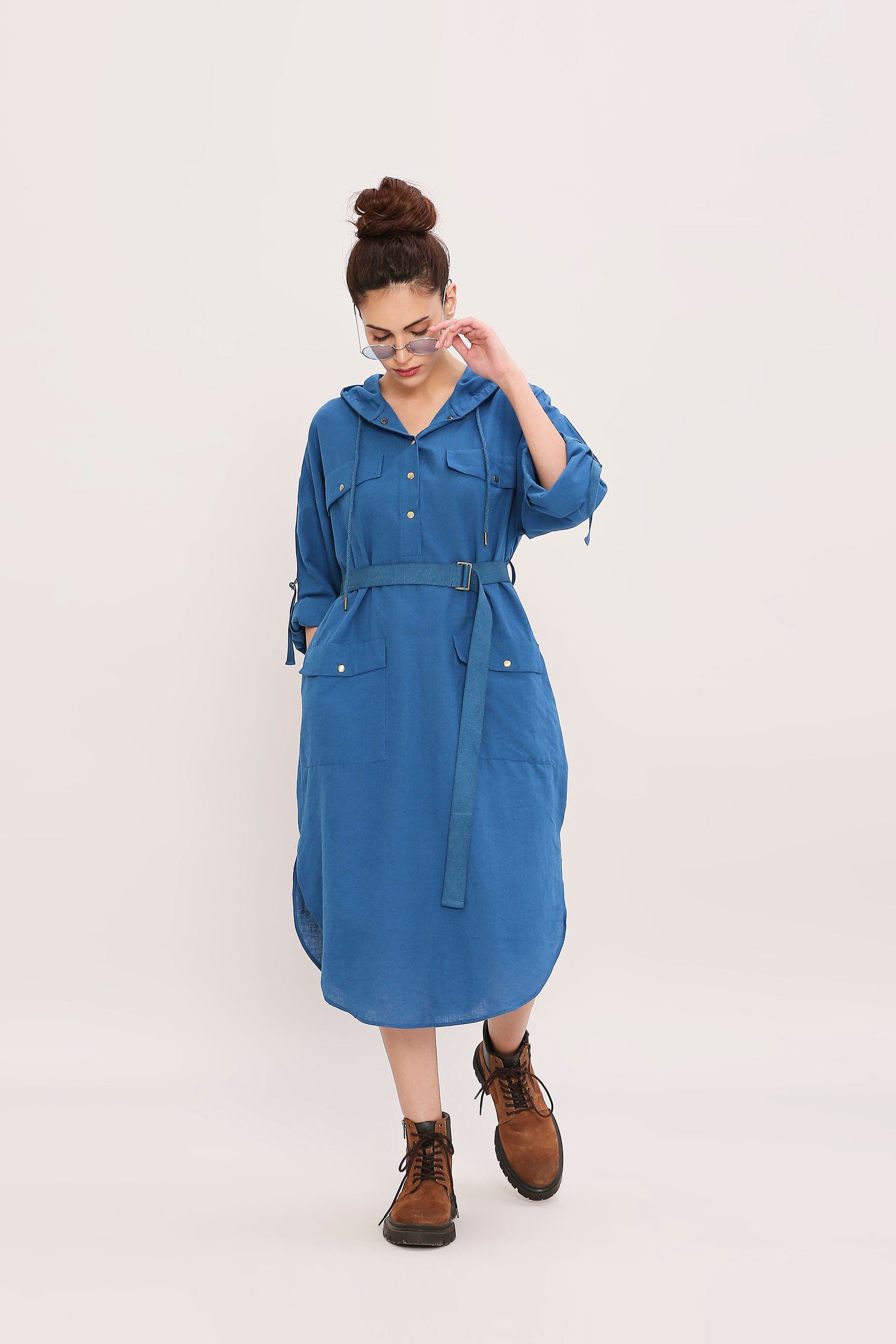 Handcrafted from Handwoven Organic Cotton. Dresses for Women by Sustainable Fashion Designer Clothing Label MATI