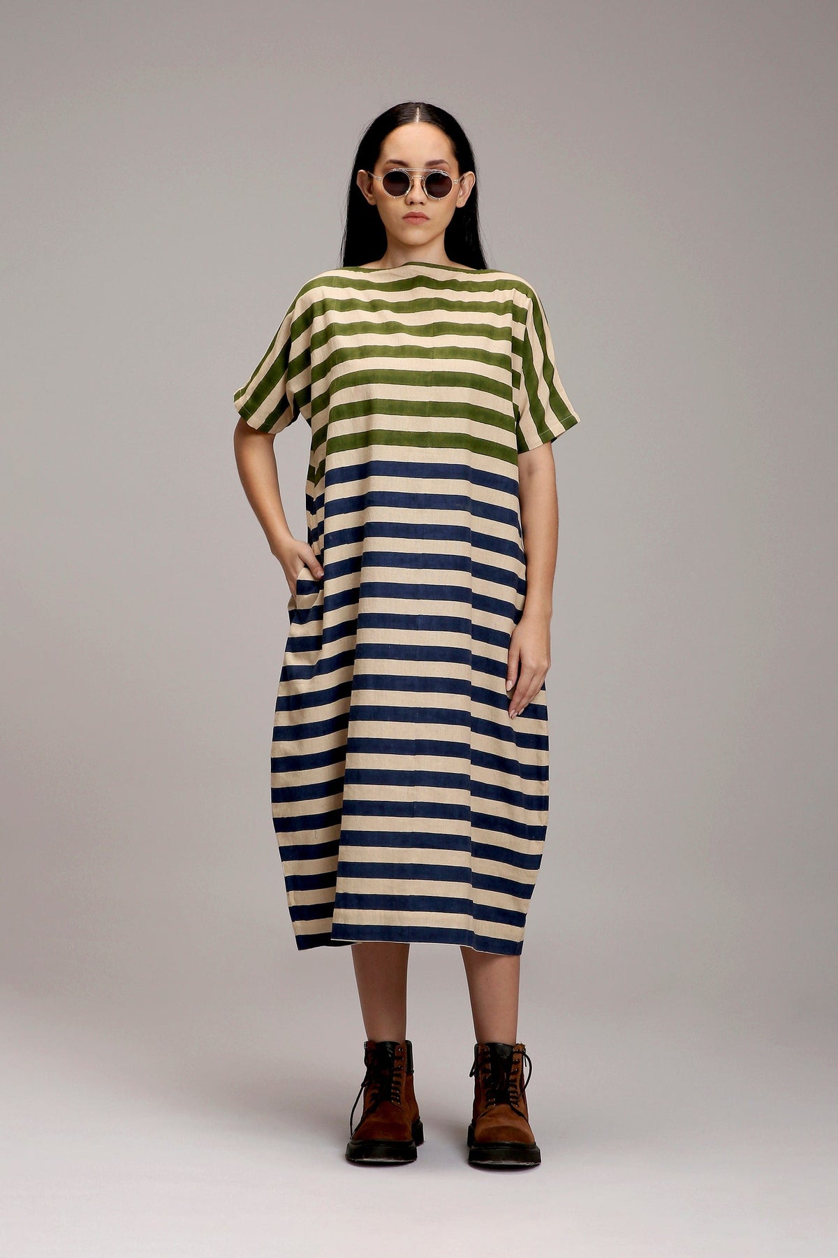 Handcrafted from Handwoven Organic Cotton. Dresses for Women by Sustainable Fashion Designer Clothing Label MATI
