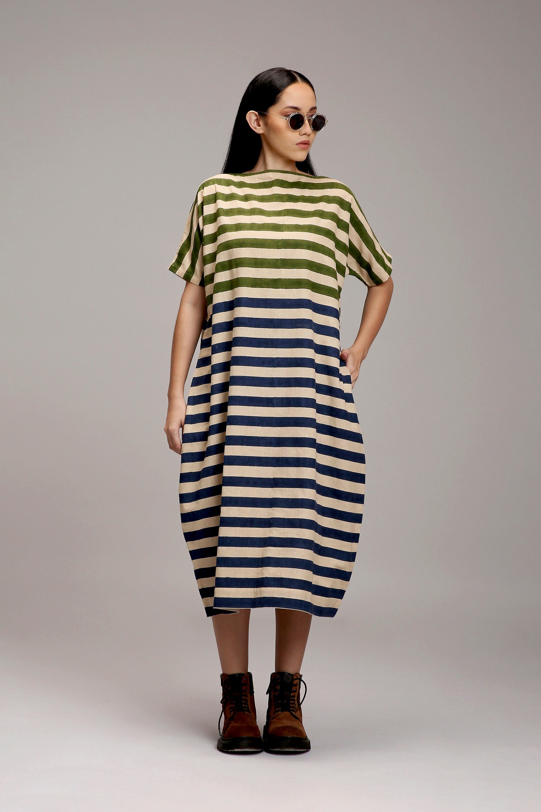 Handcrafted from Handwoven Organic Cotton. Dresses for Women by Sustainable Fashion Designer Clothing Label MATI
