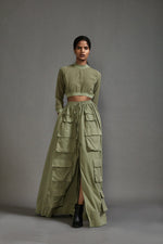Mati Dresses Green Cargo Skirt