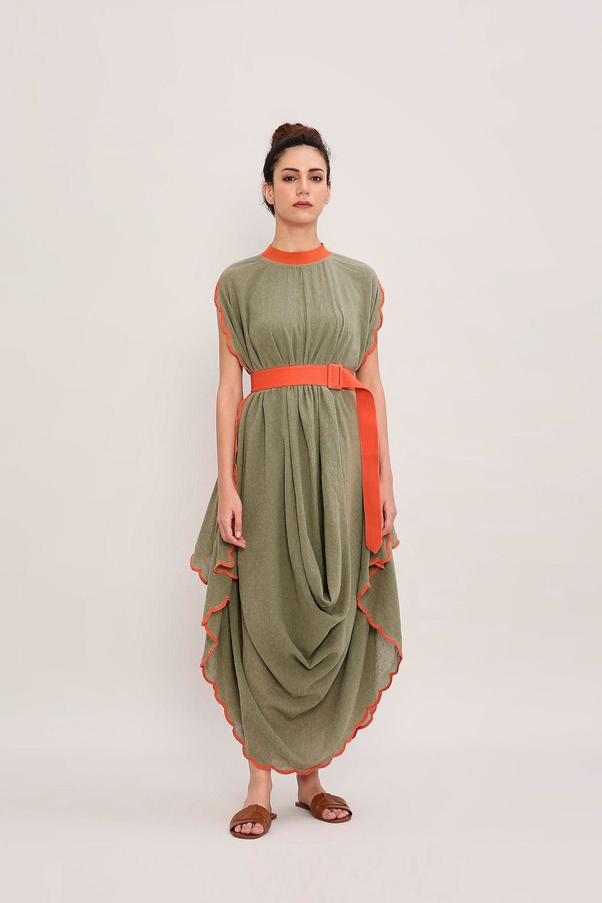 Buy Handwoven Pure Cotton Dress by MATI-Sustainable & Ethical Luxury Brand