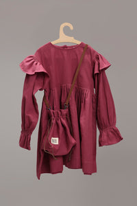 Mati DRESSES Mini MATI Girls Baliza Mauve Dress