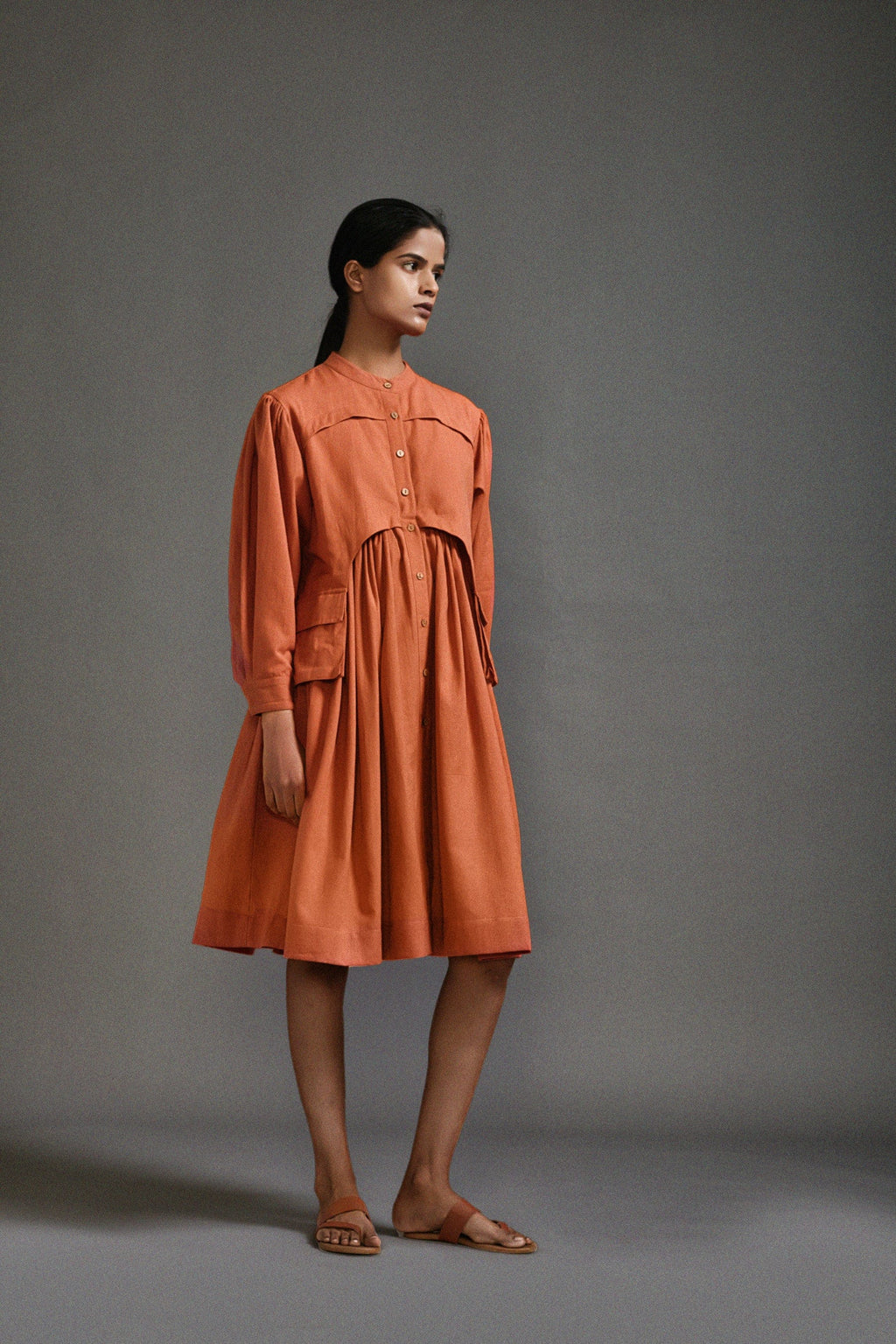 Mati Dresses Rust Safari Short Dress